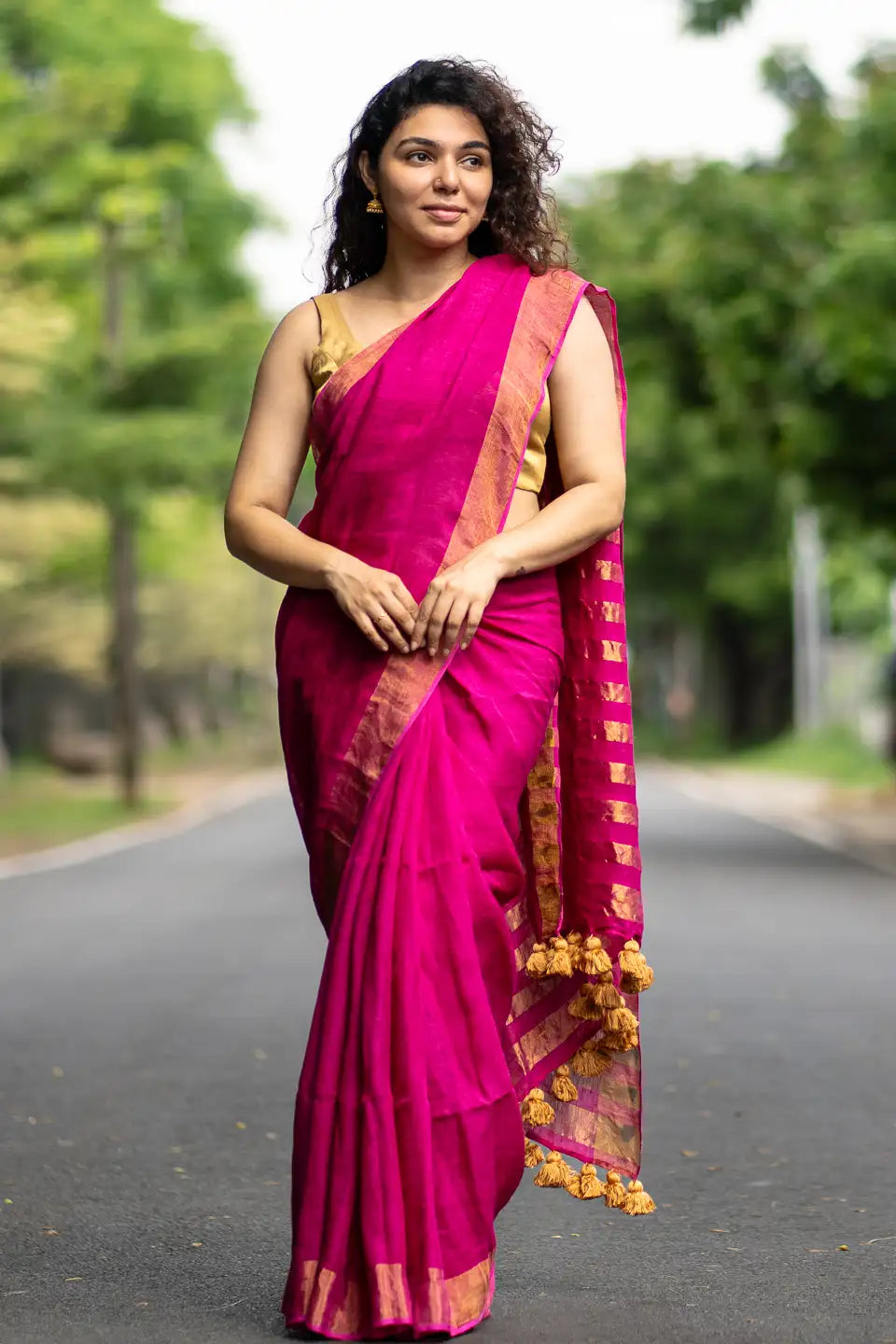Charlotte Linen Saree