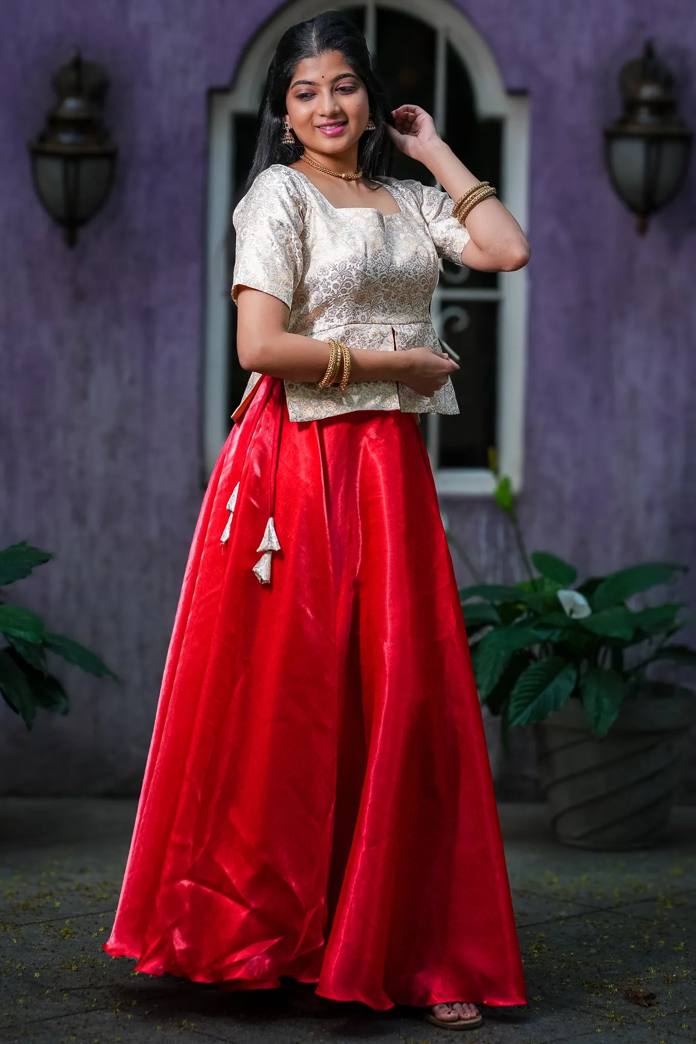 Pleasant Isla Banarasi Lehenga Set for Women