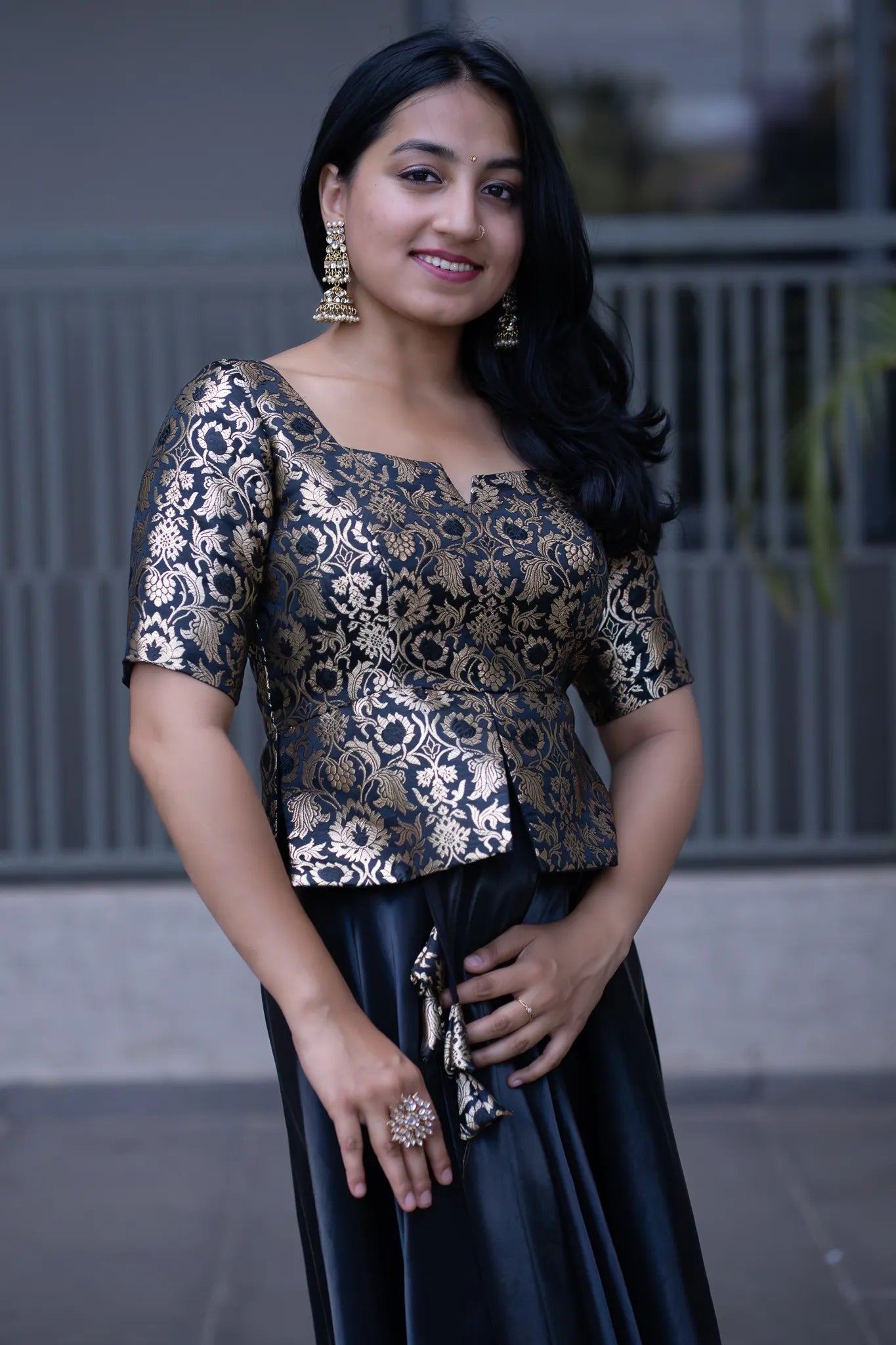 Fallen Flora Banarasi Lehenga Set for Women