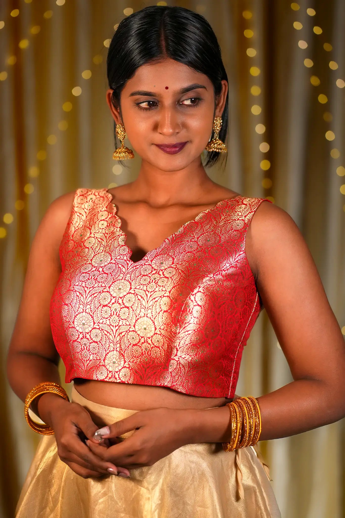 Miss Mistique V-neck Banarasi Blouse