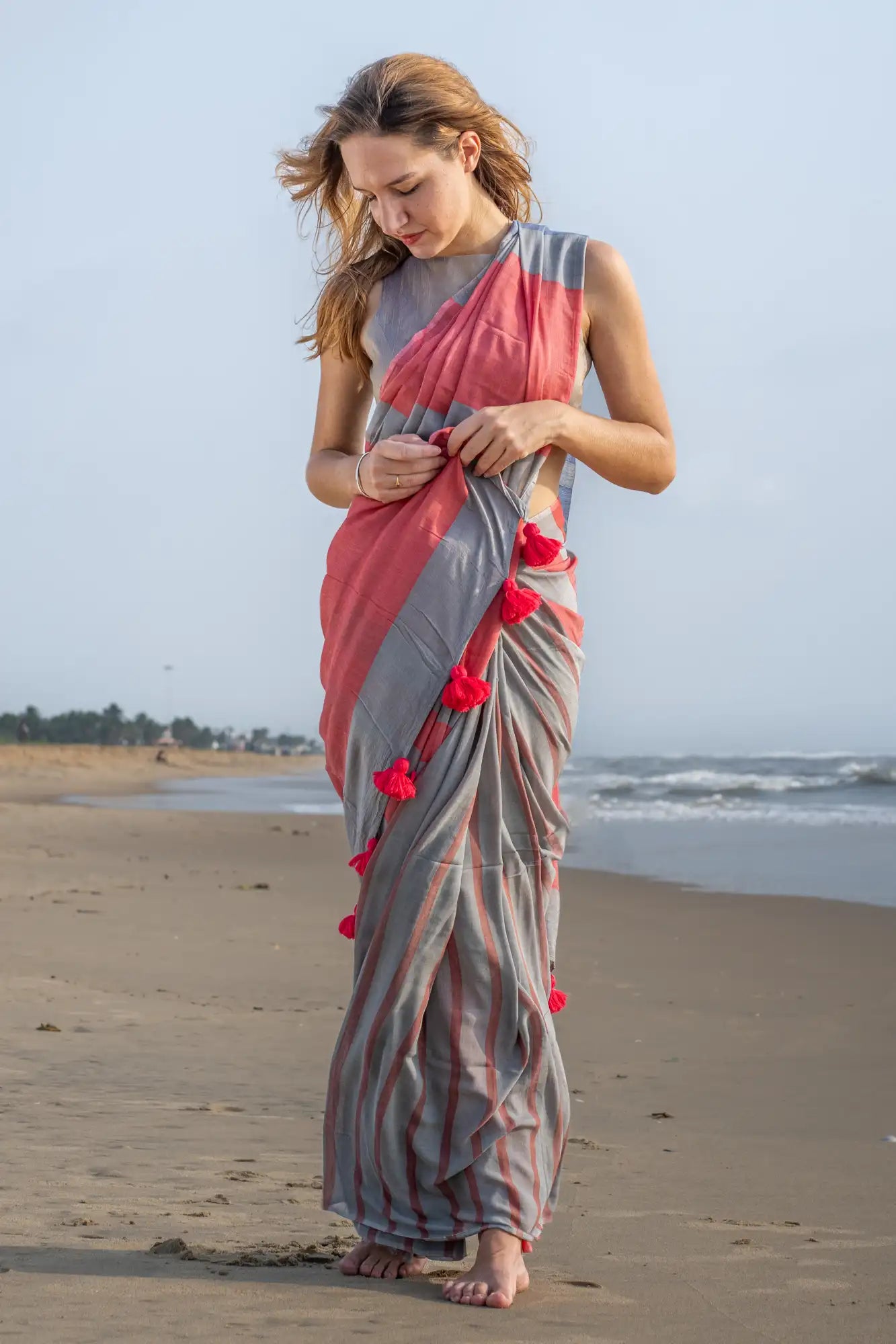 Luminous Linings Stripe Saree