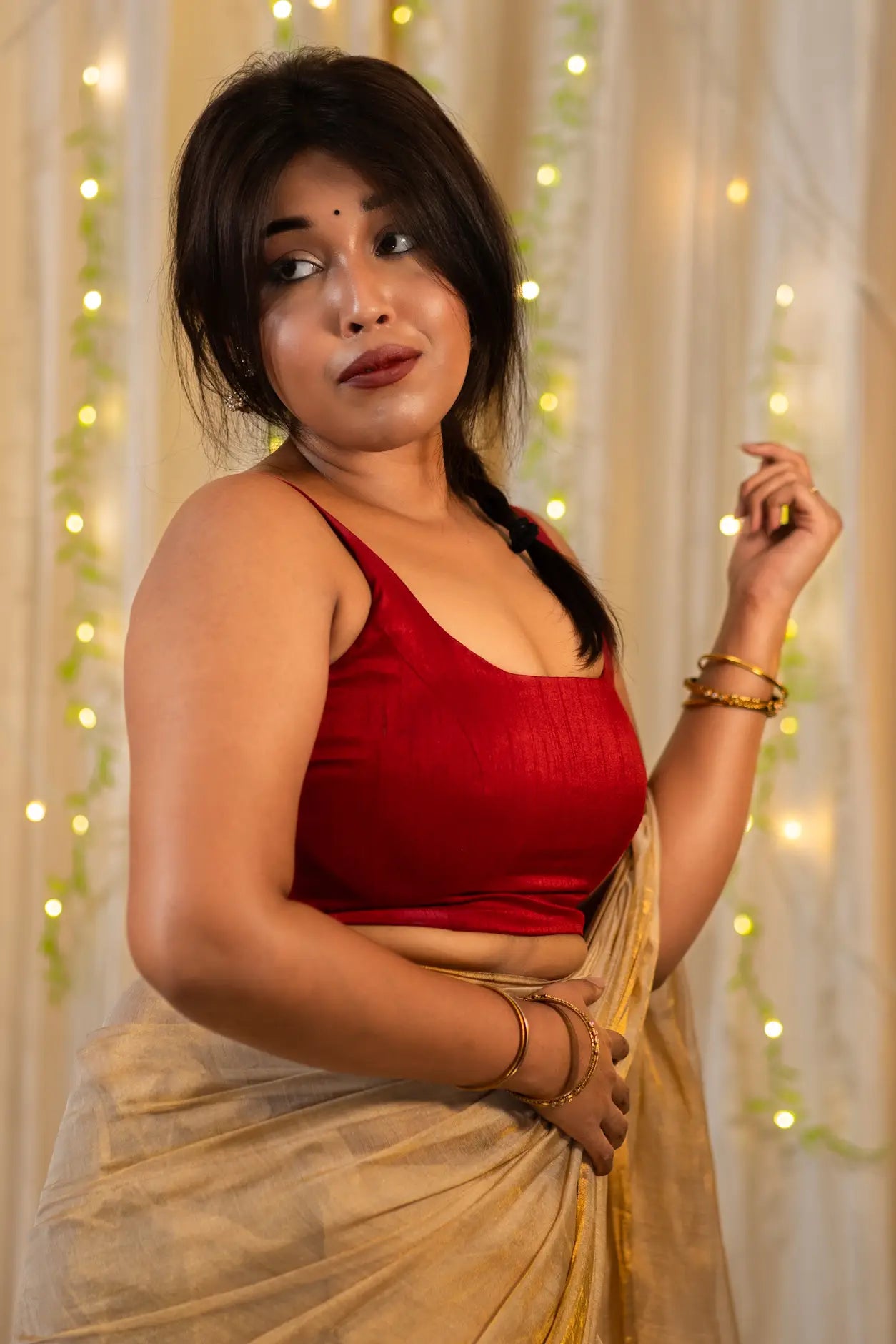 Cranberry Mist Sleeveless Blouse