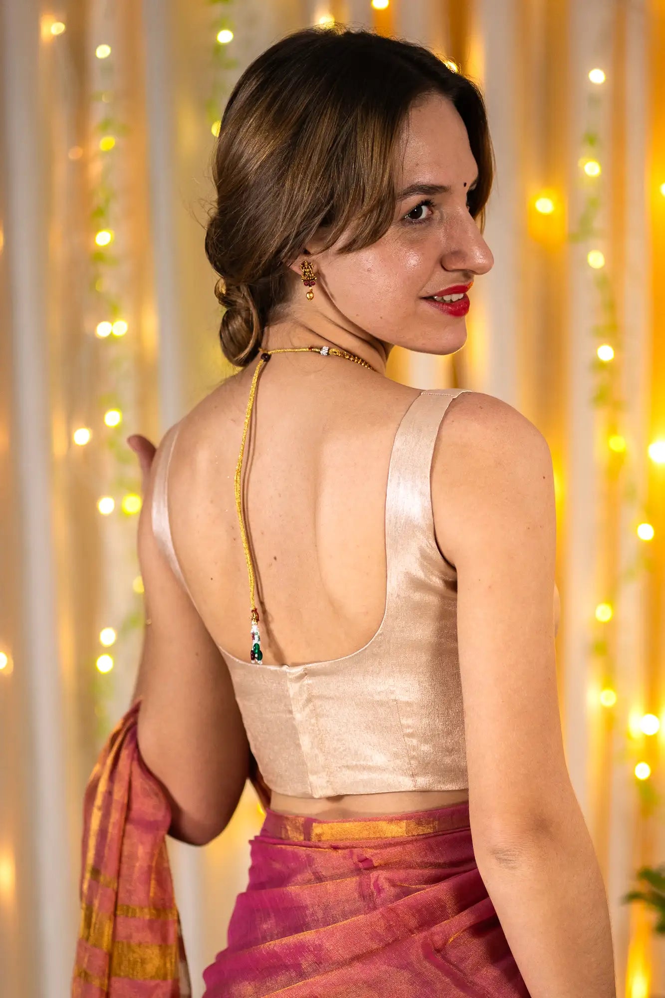 Rose Gold Sleeveless Blouse
