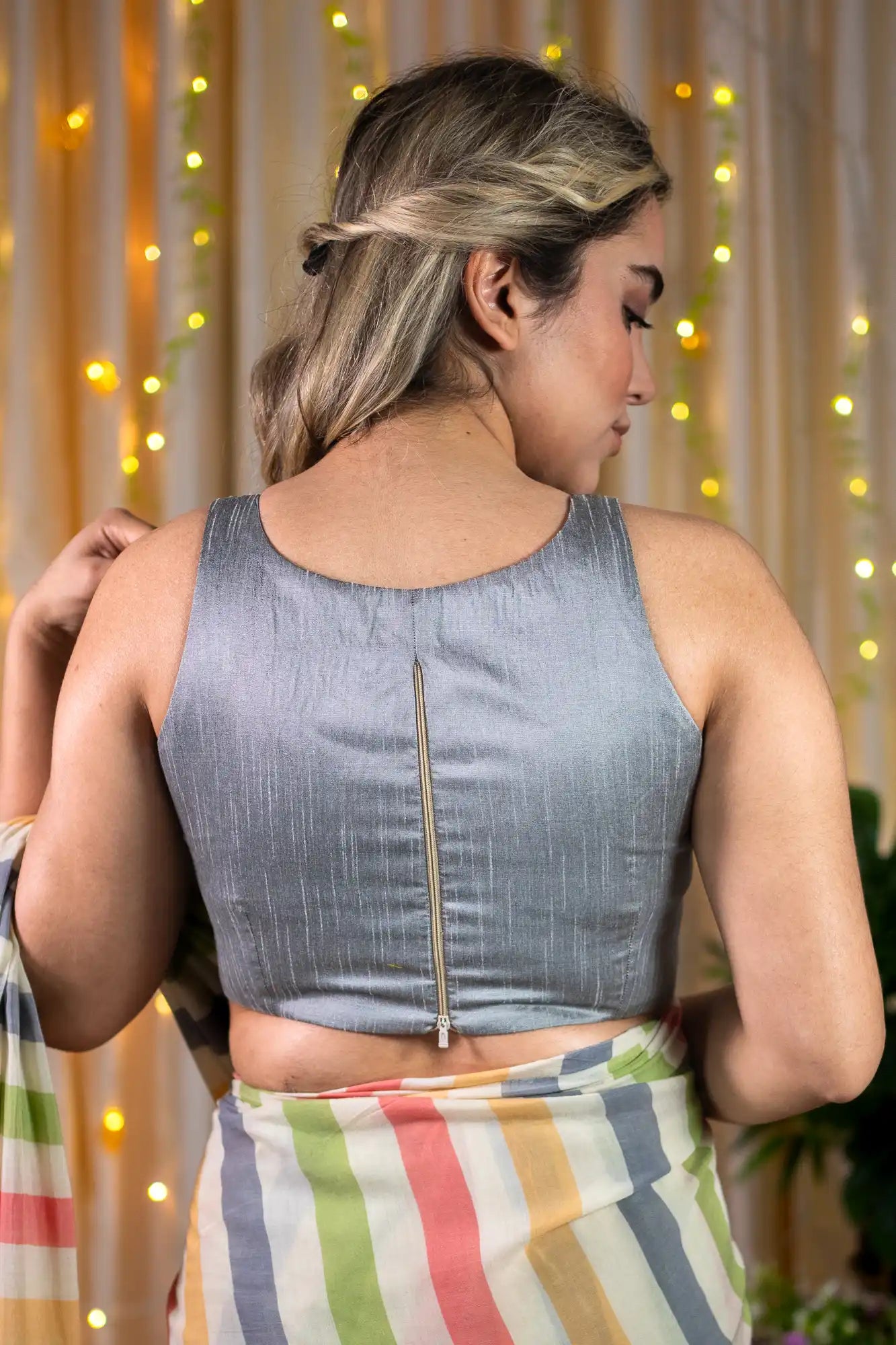 Rainy Daze Halter Neck Blouse