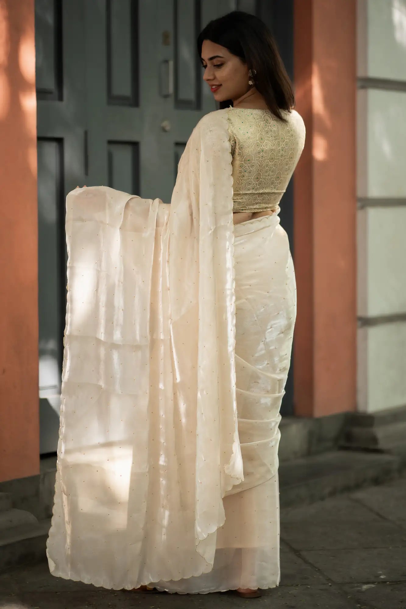 Off-White-Glazy-Organza-Saree-I-Love-Sarees