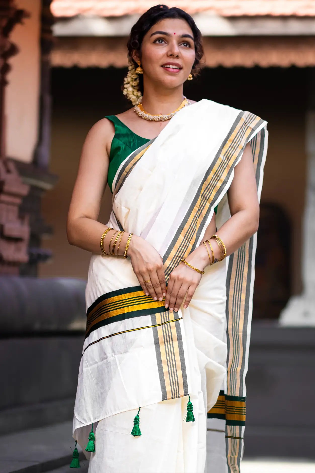 Tharangini Kerala Kasavu Saree
