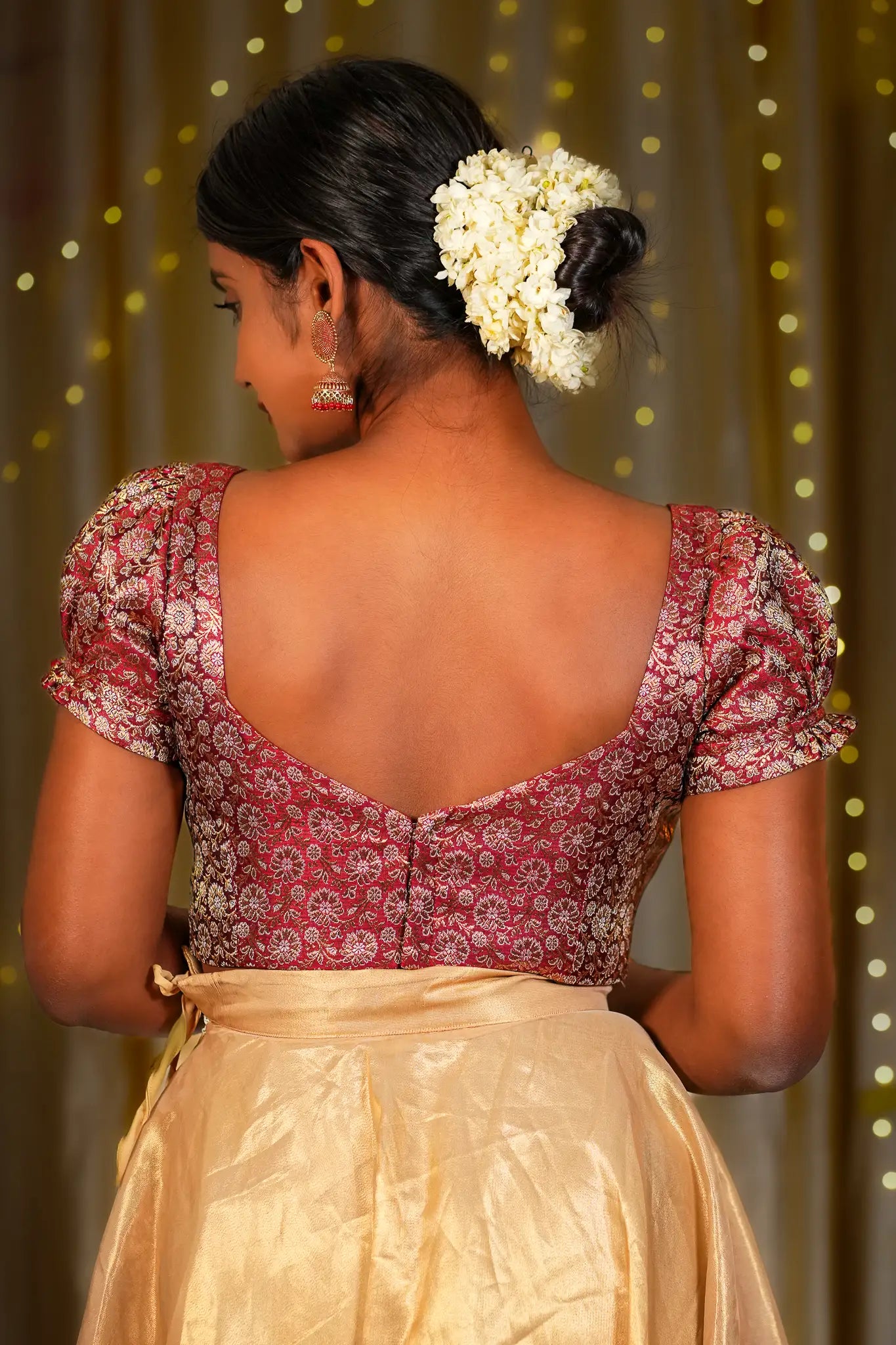 Eye of Heaven Banarasi Puff Sleeve Blouse