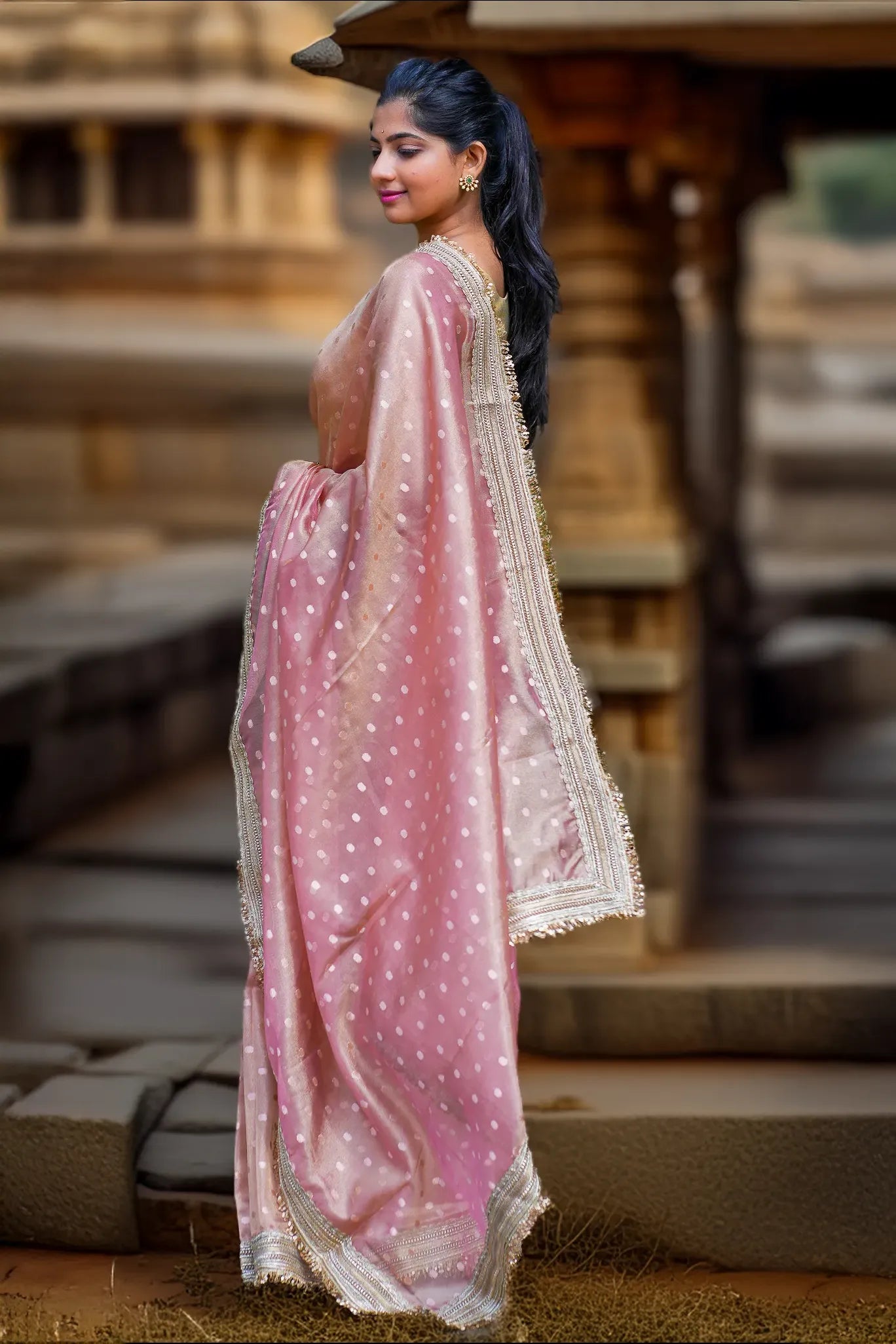 Little Luna Tissue Banarasi Saree