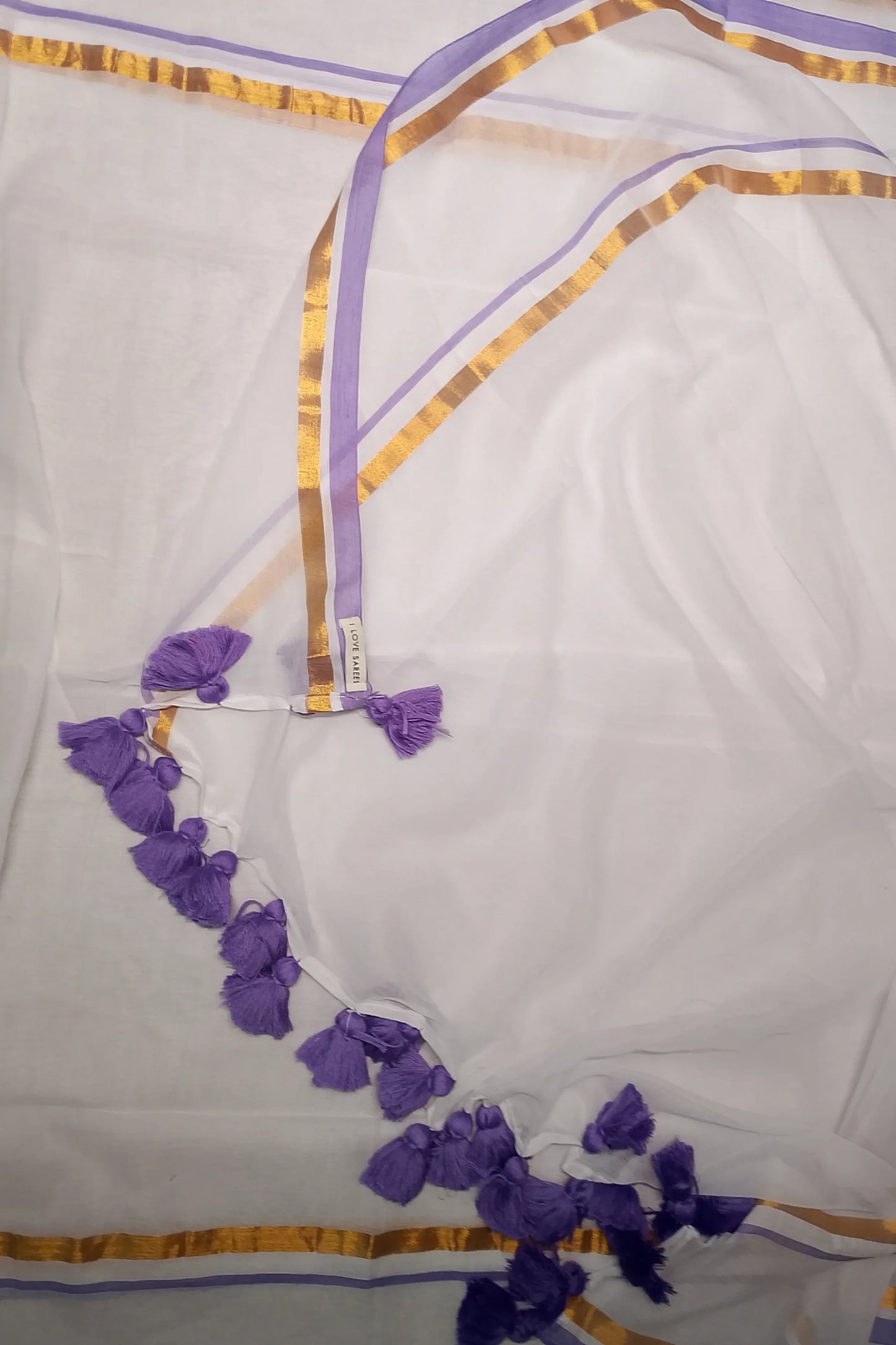 Amethyst Grace Cotton Zari Saree