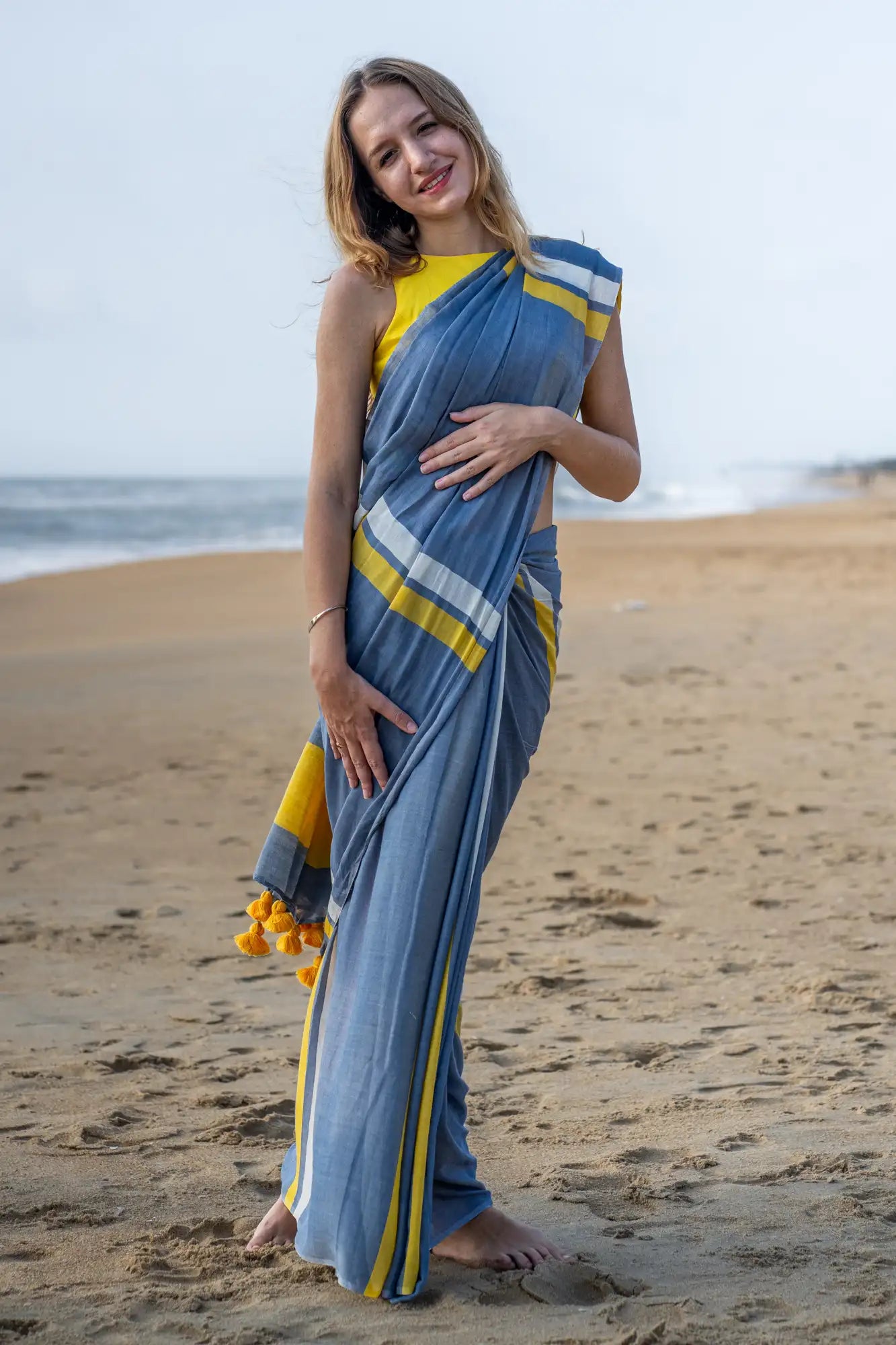 Whispering Lines Stripe Saree