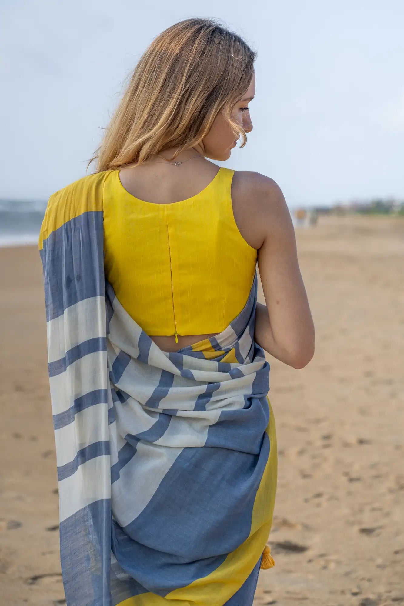 Whispering Lines Stripe Saree