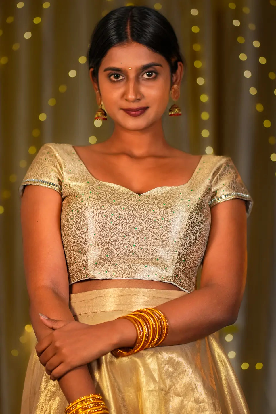 Miss Luxury Banarasi Cap Sleeve Blouse