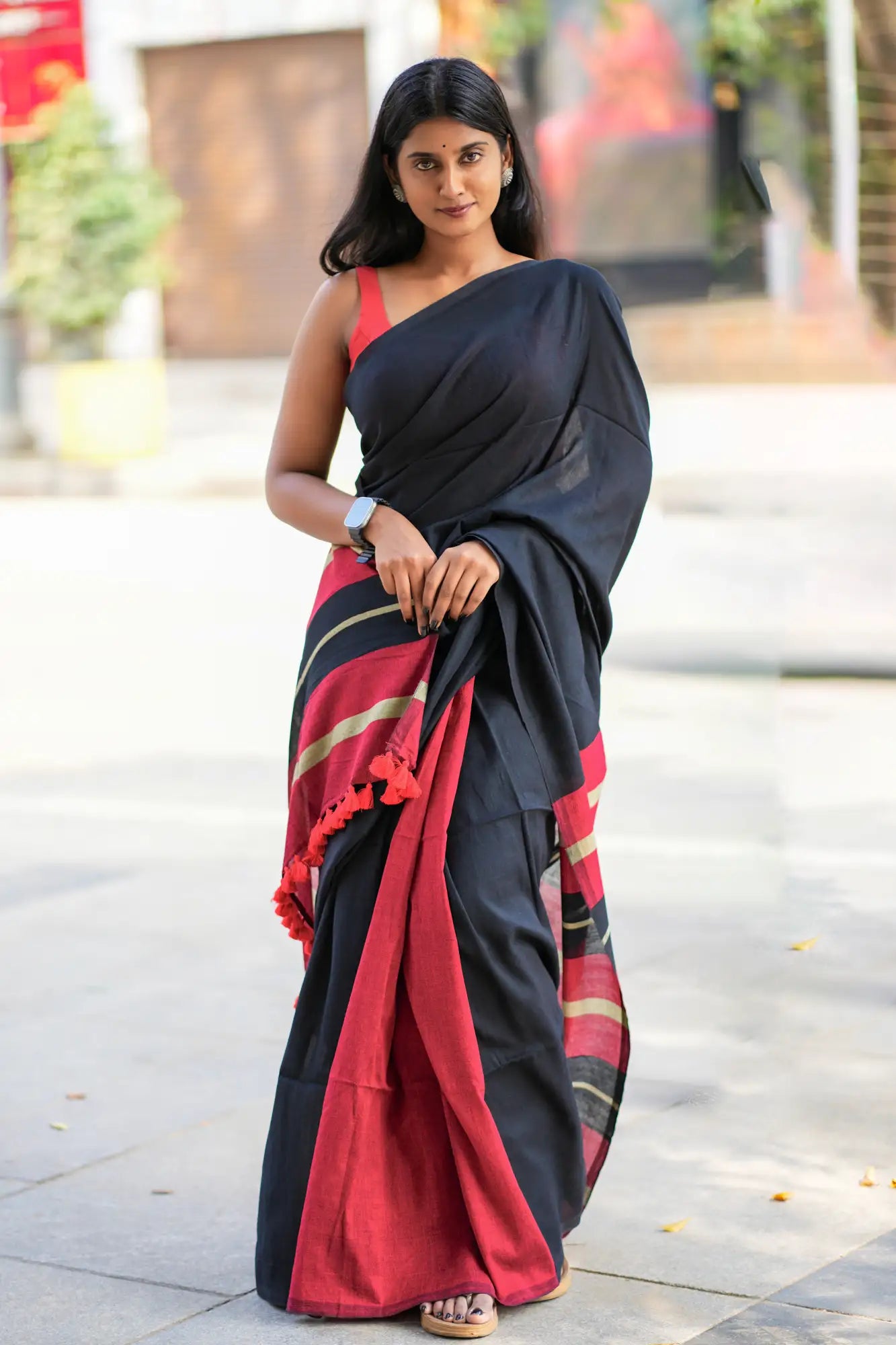 Berry Lust Acrylic Cotton Saree