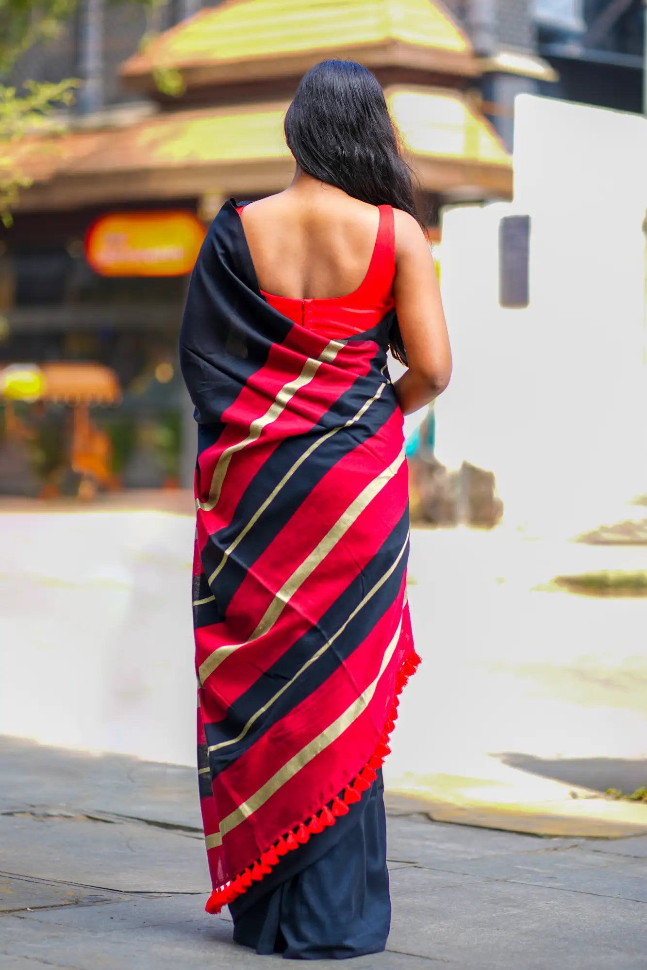 Berry Lust Acrylic Cotton Saree