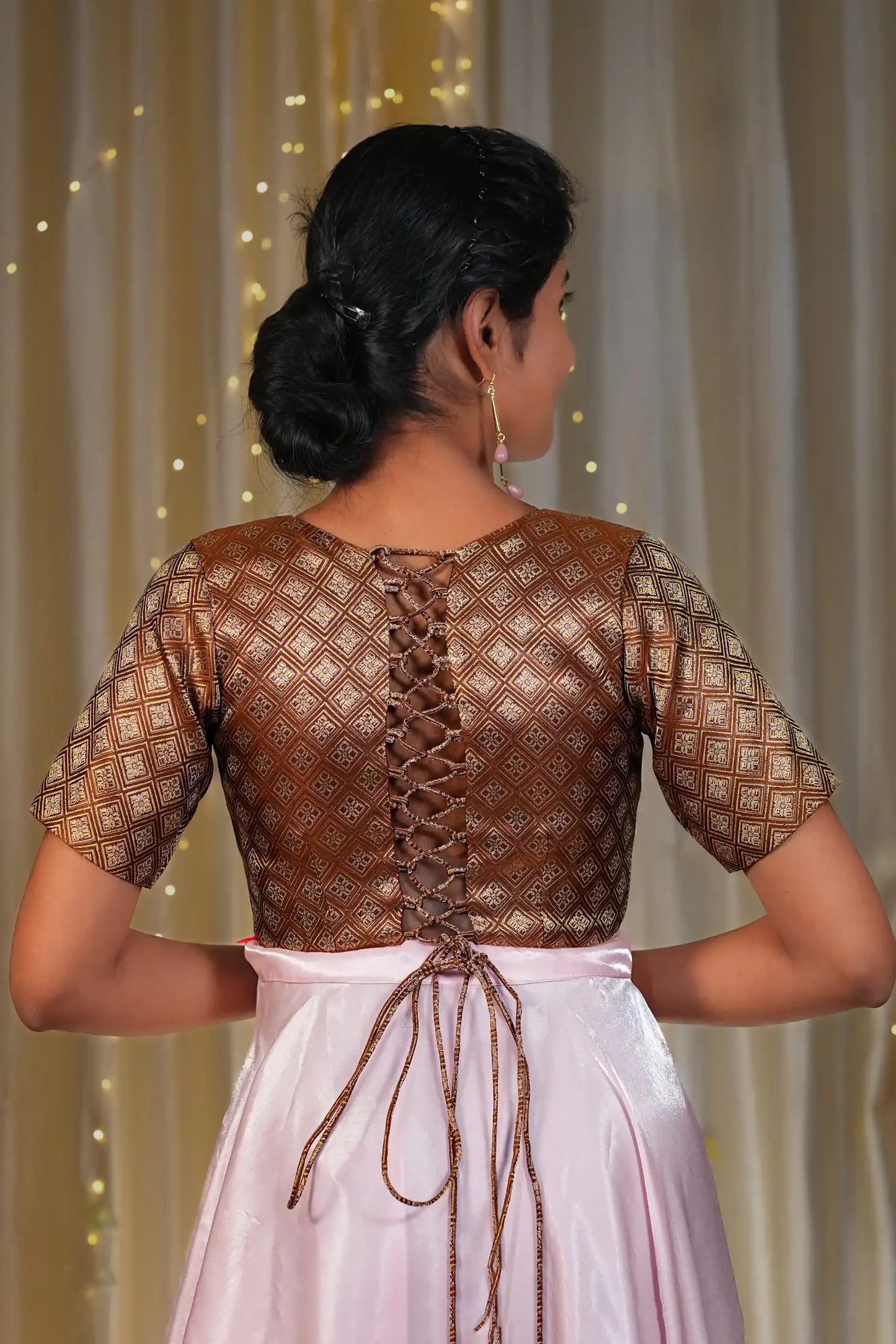 Sand Springs Tie Up Back Knot Blouse