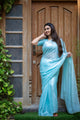 Cindy Blue Organza Saree