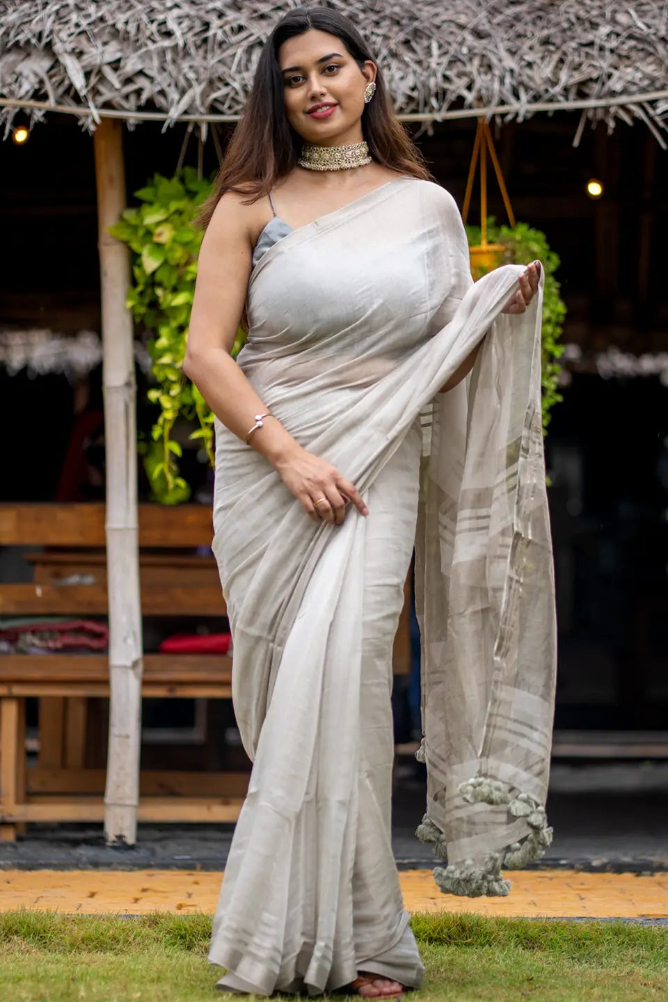 Cream-Tissue-Saree-With-Silver-Zari-I-Love-Sarees