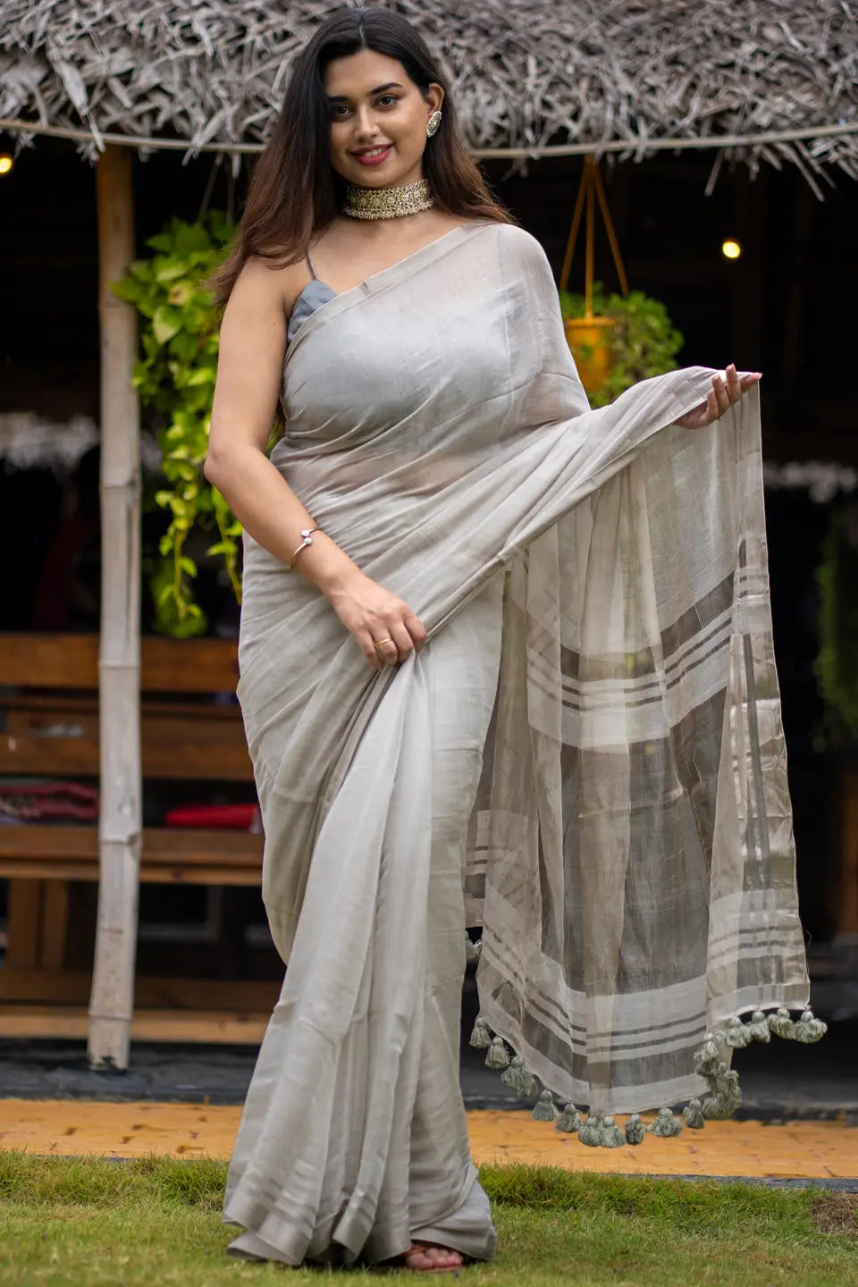 Cream-Tissue-Saree-With-Silver-Zari-I-Love-Sarees