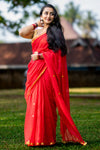 Crimson Ease Cotton Sequin Saree
