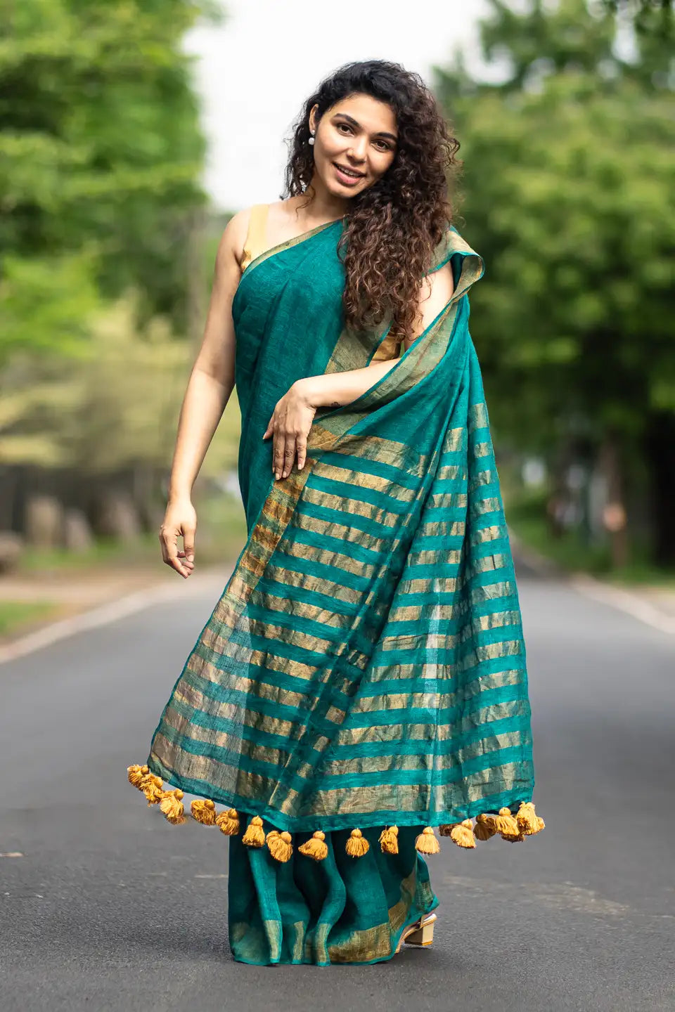 Elsa Linen Saree