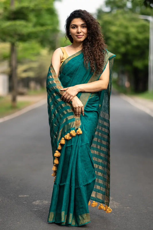 Elsa Linen Saree