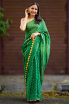 Neela Gold Polka Dot Cotton Saree