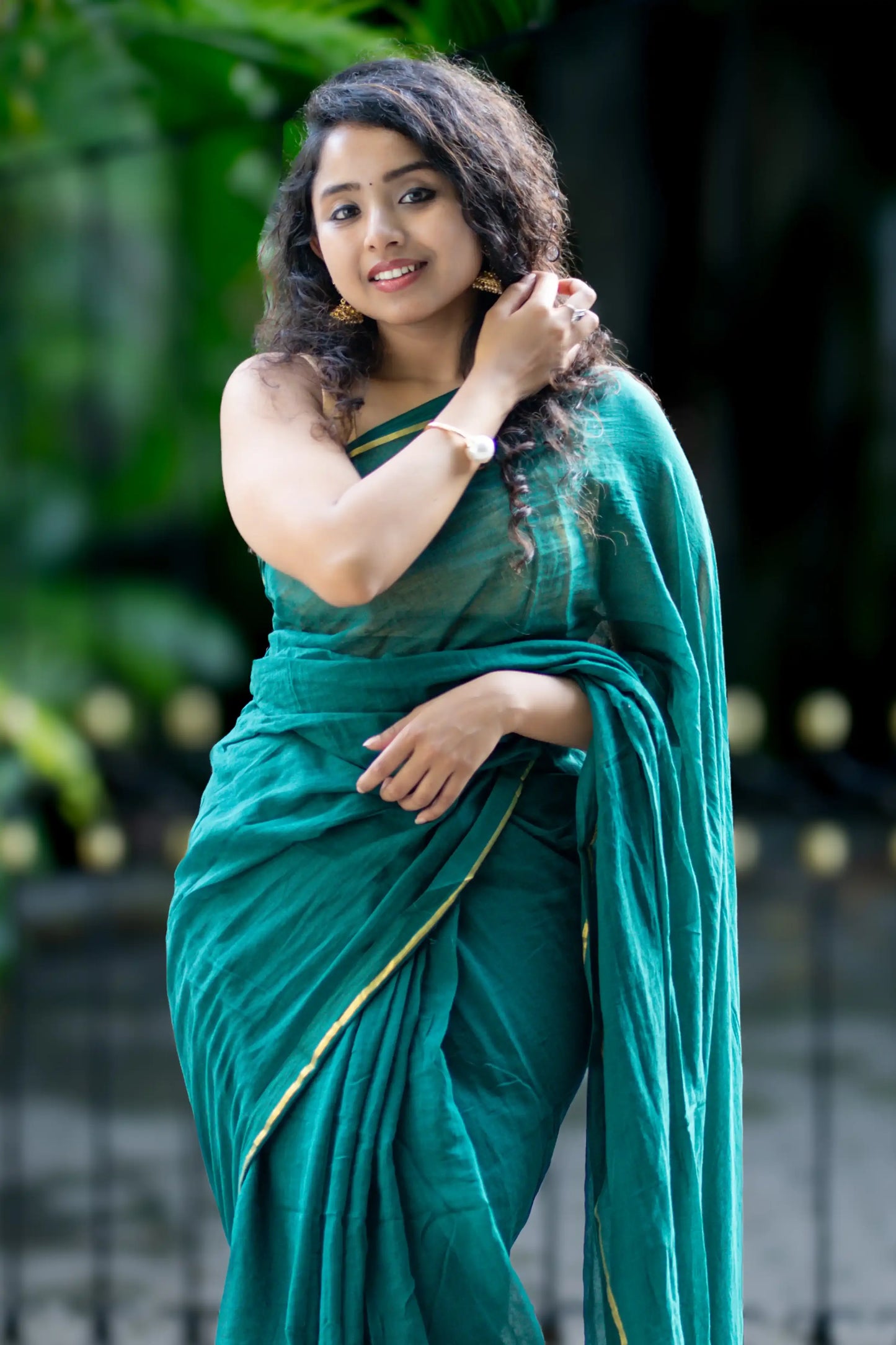 Emerald Grace Handloom Cotton Saree
