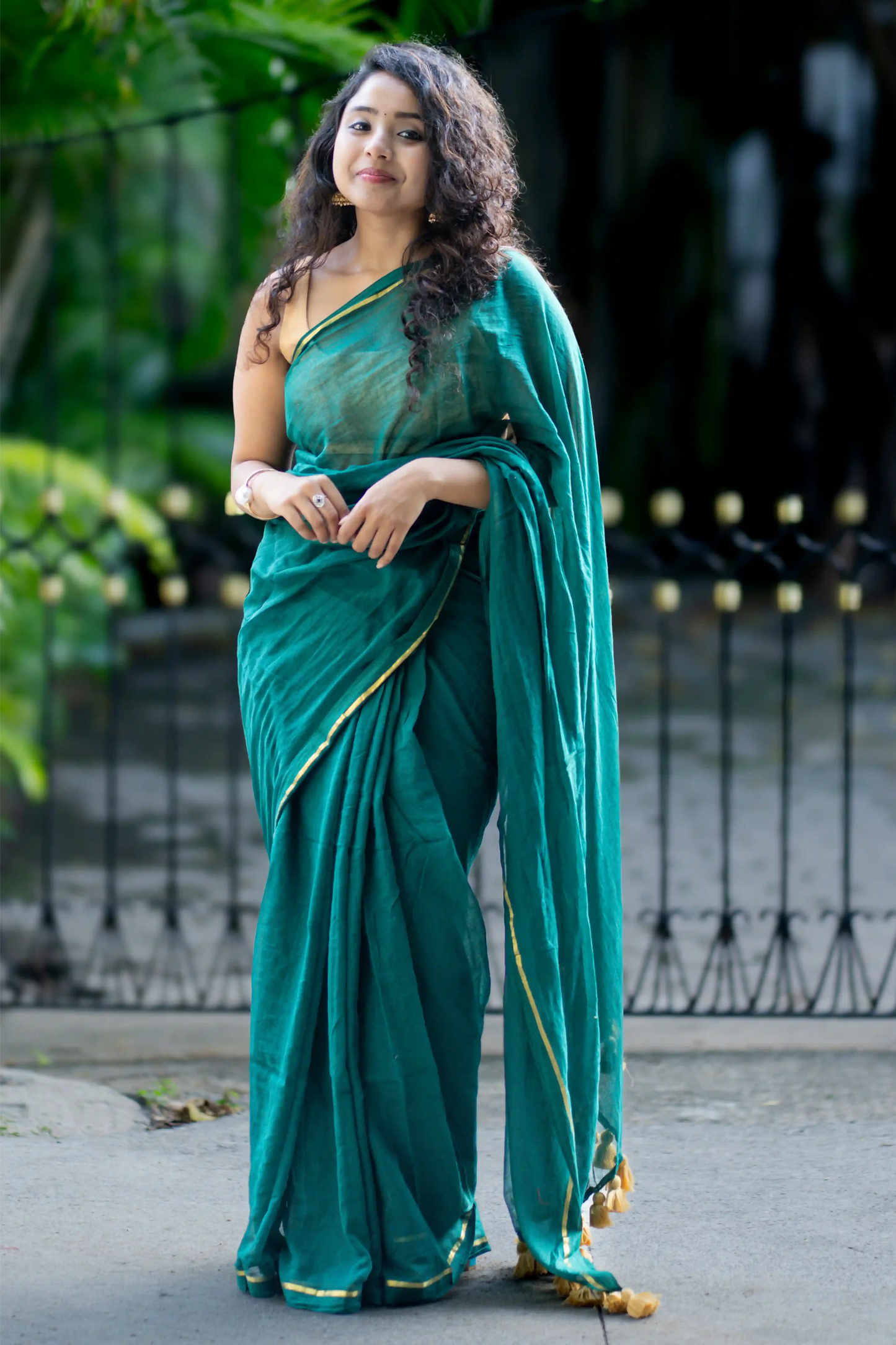 Emerald Grace Handloom Cotton Saree