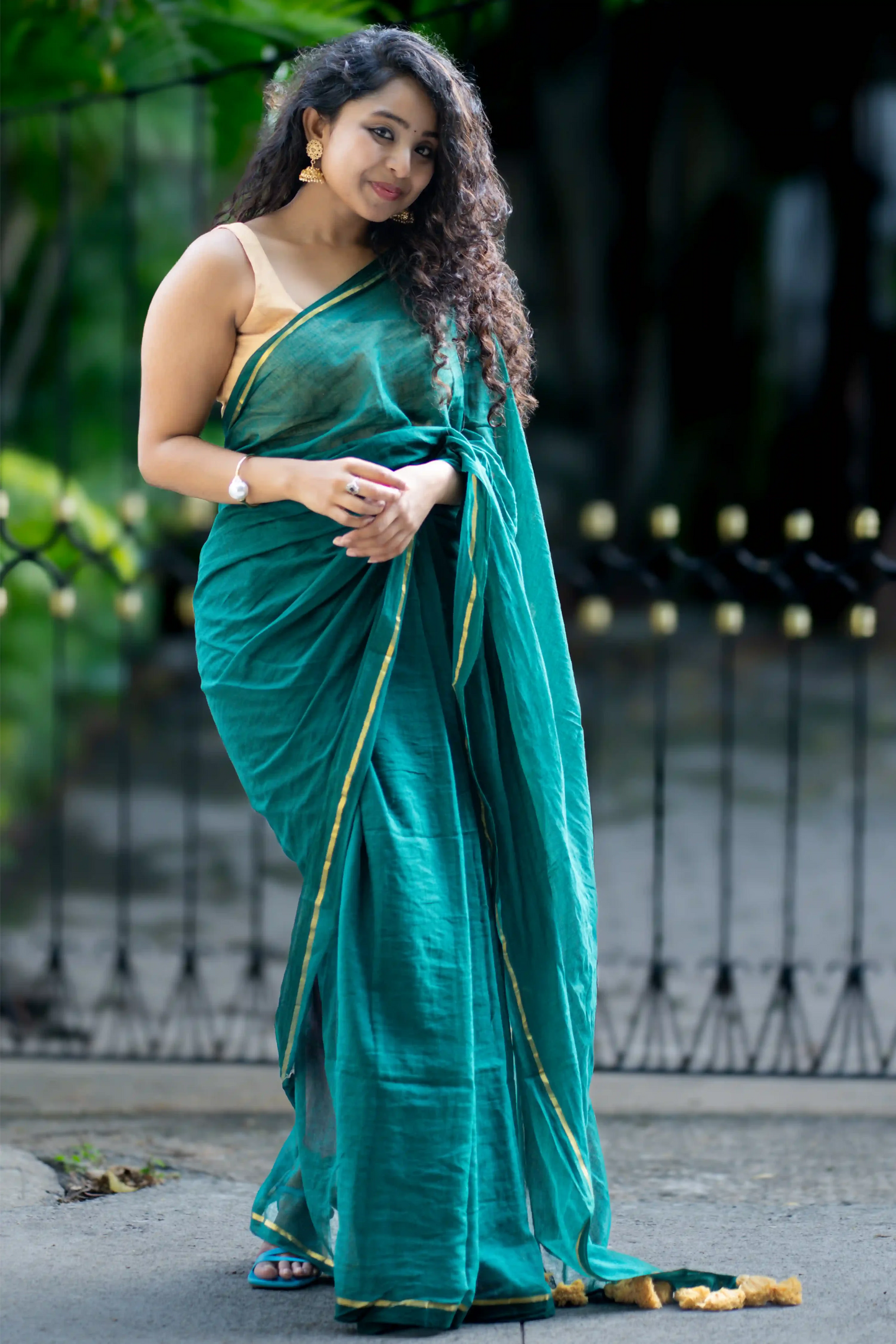 Emerald Grace Handloom Cotton Saree