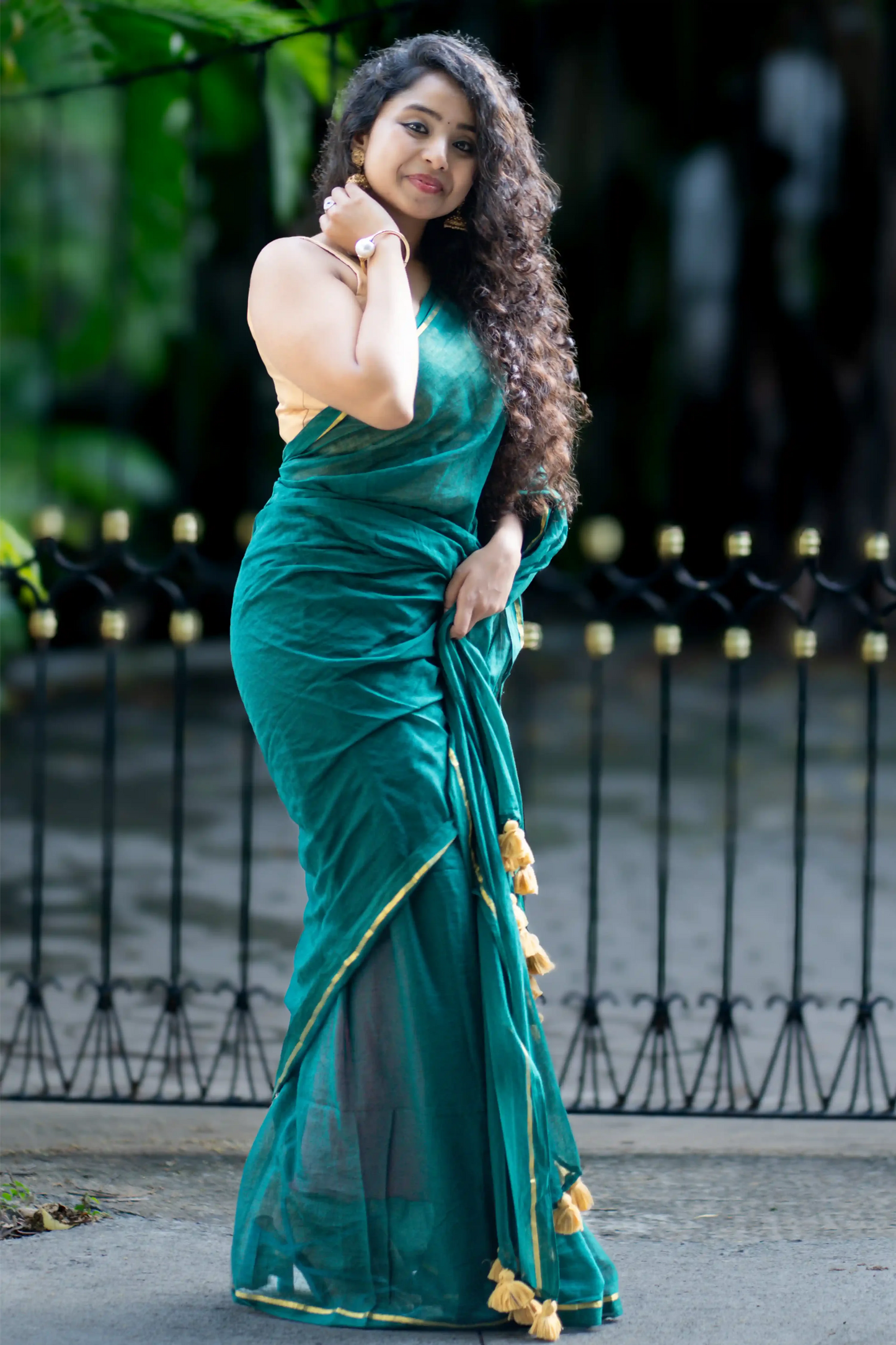 Emerald Grace Handloom Cotton Saree