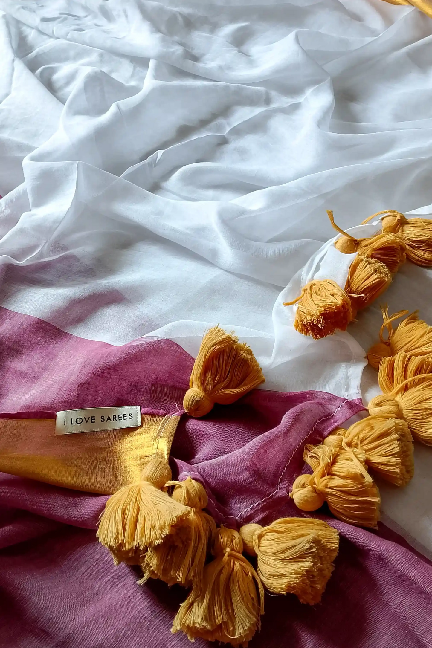 Plum Reverie Cotton Zari Saree