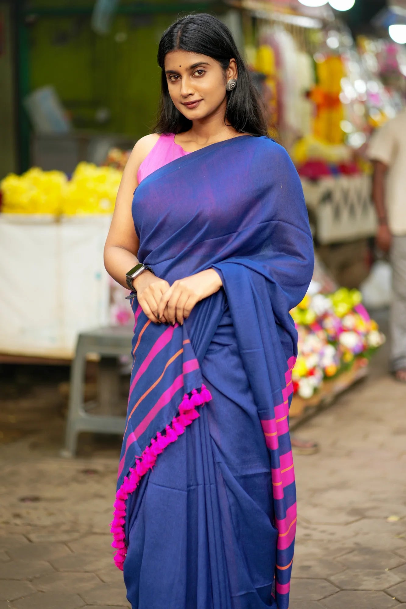 Bird of Paradise Acrylic Cotton Saree