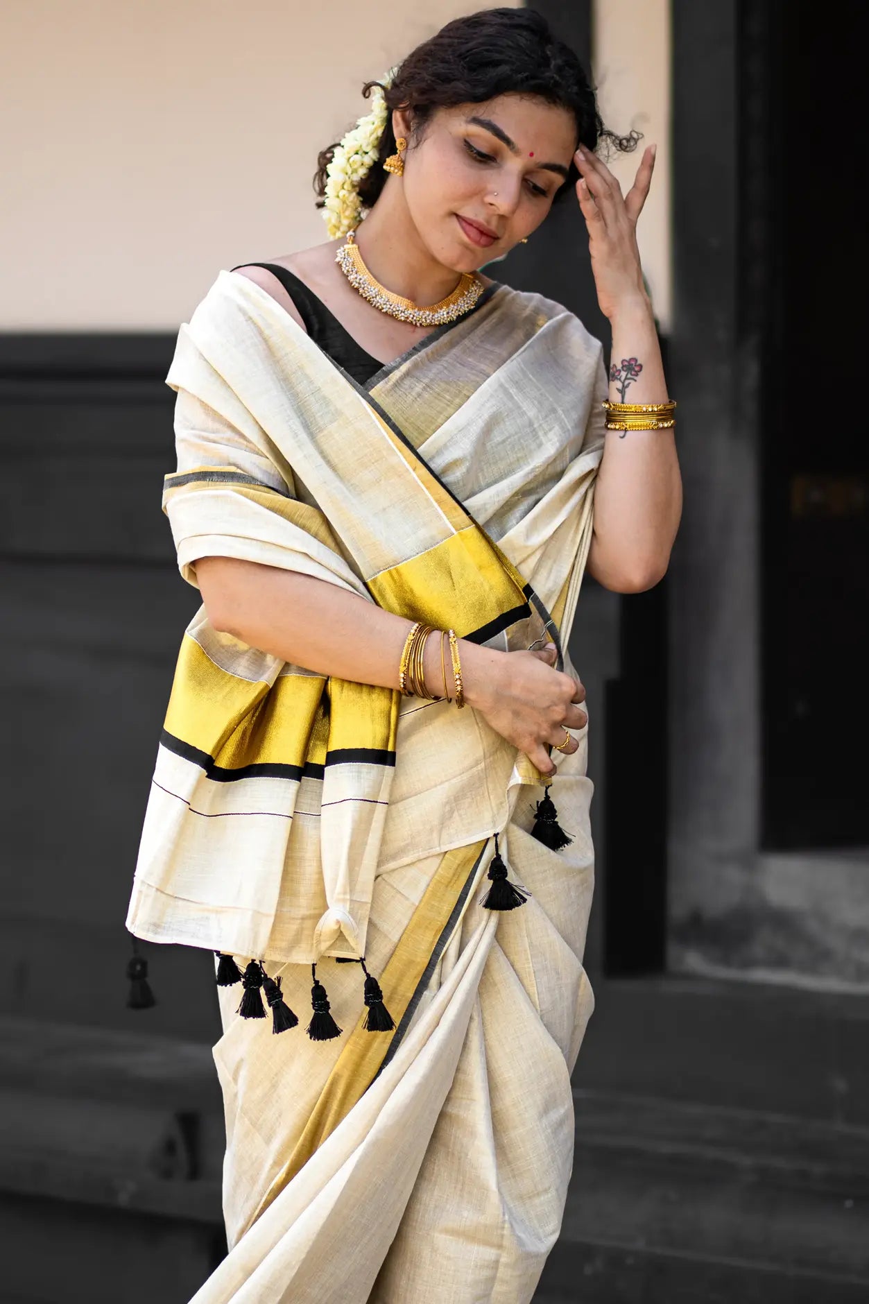 Dhwani Kerala Kasavu Saree