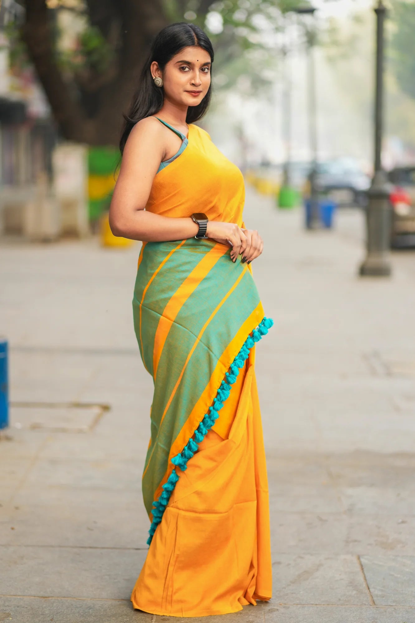 Real Utopia Acrylic Cotton Saree