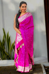 Fuchsia Kalini Banarasi Silk Saree