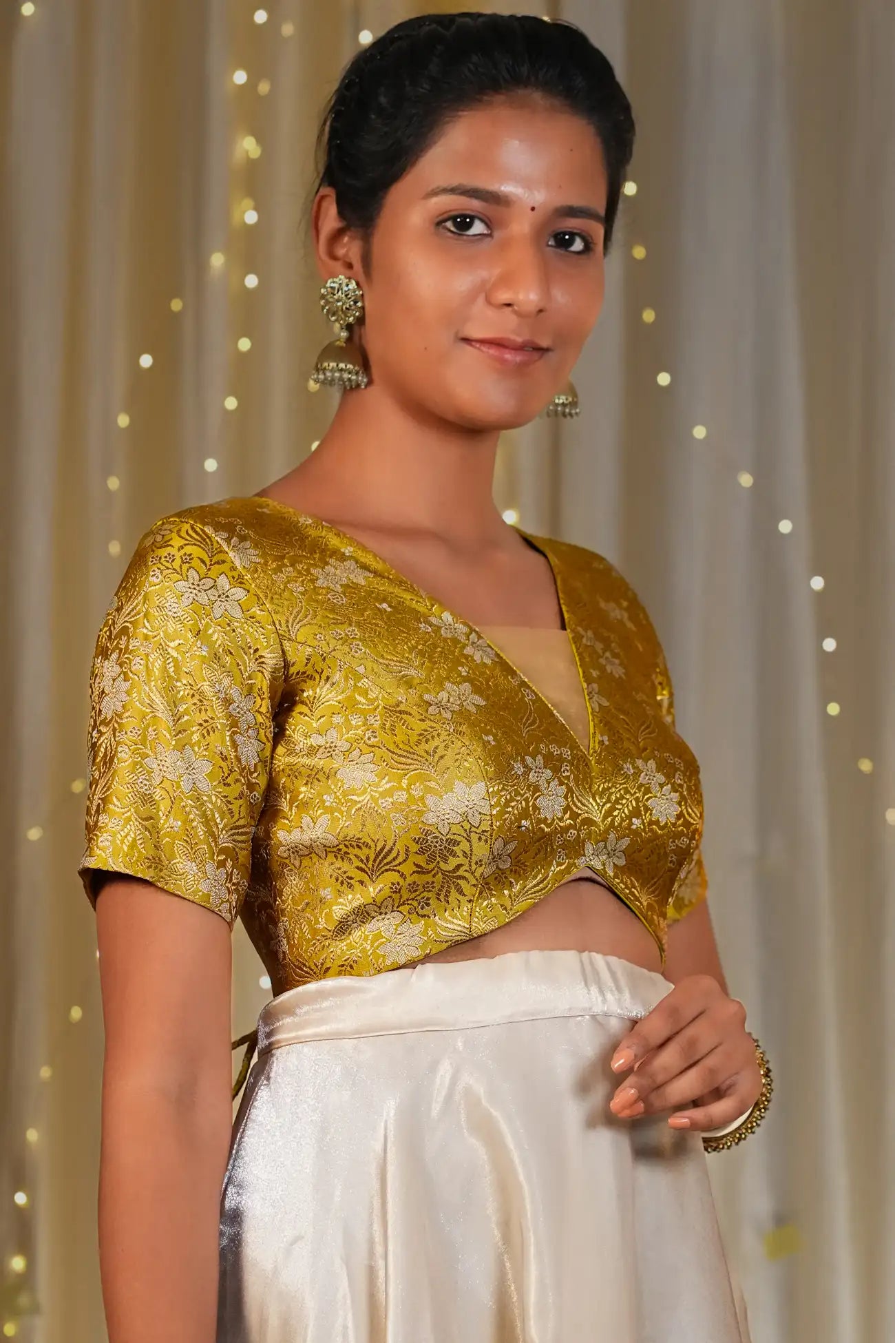 Happy Dawn Tie Up Back Knot Blouse