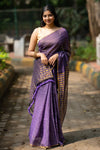 Dark Wizard Checks Cotton Saree