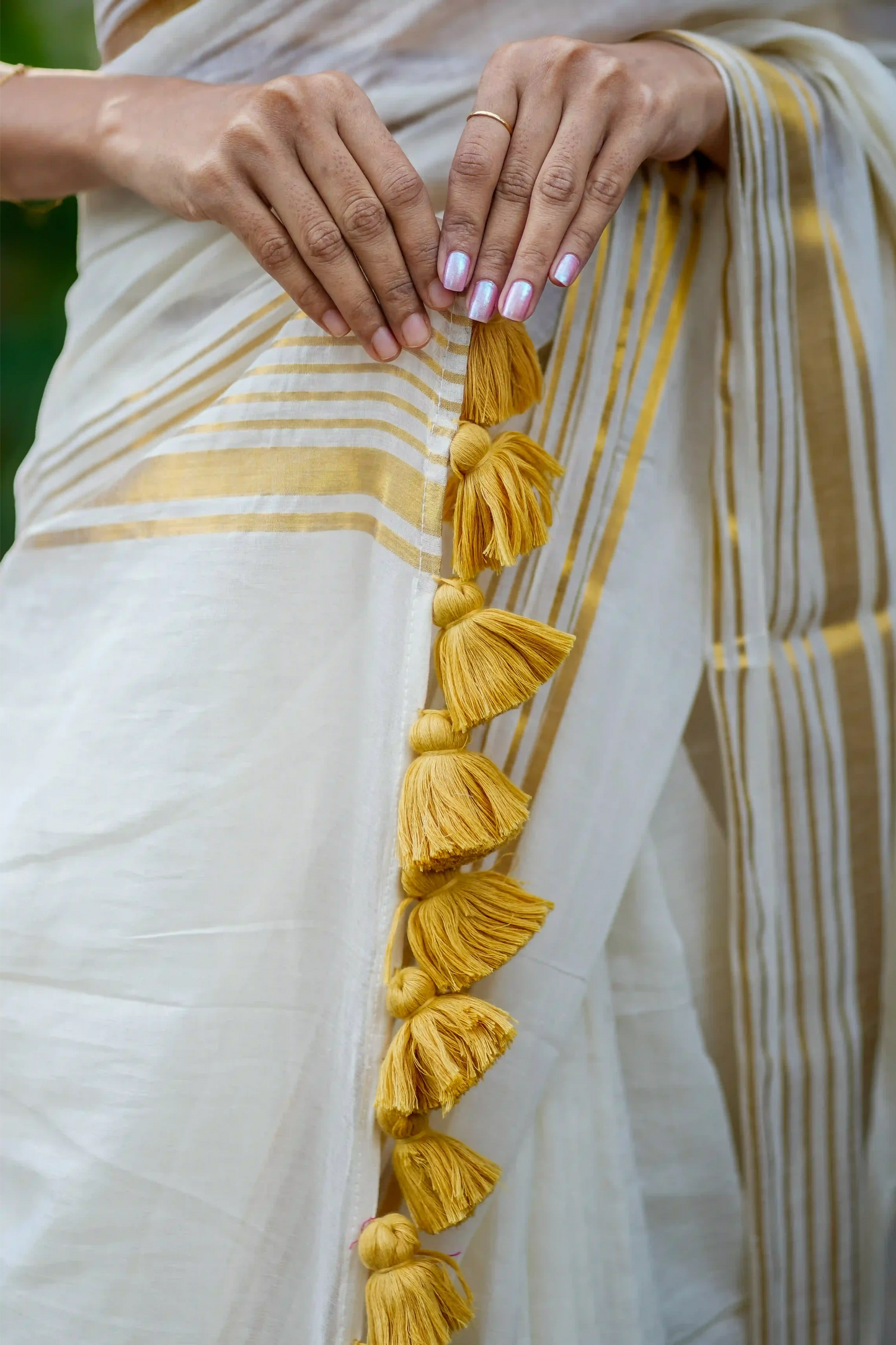 Gilded Calm Cotton Zari Saree