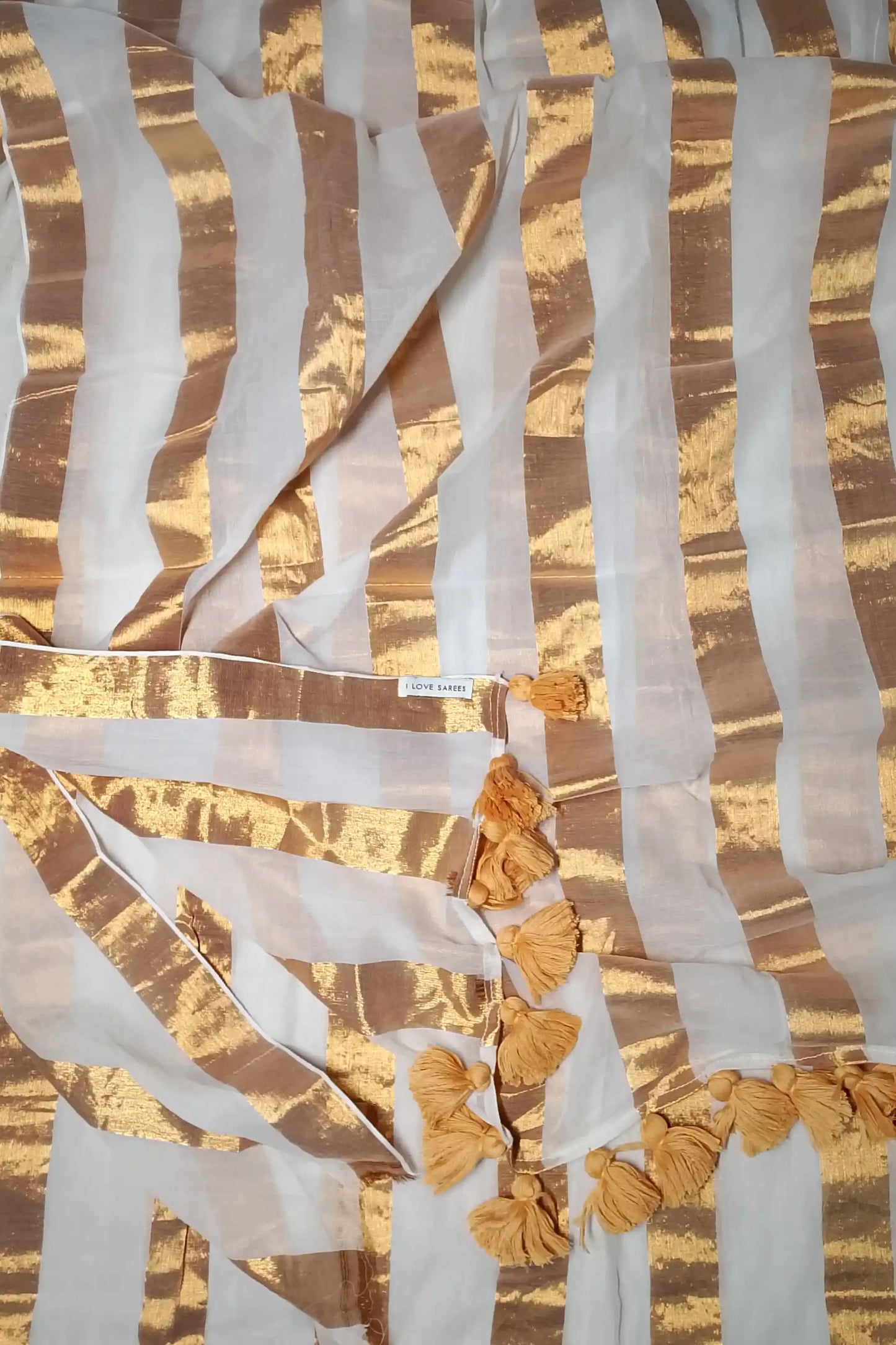 Ivory Aurum Cotton Zari Saree