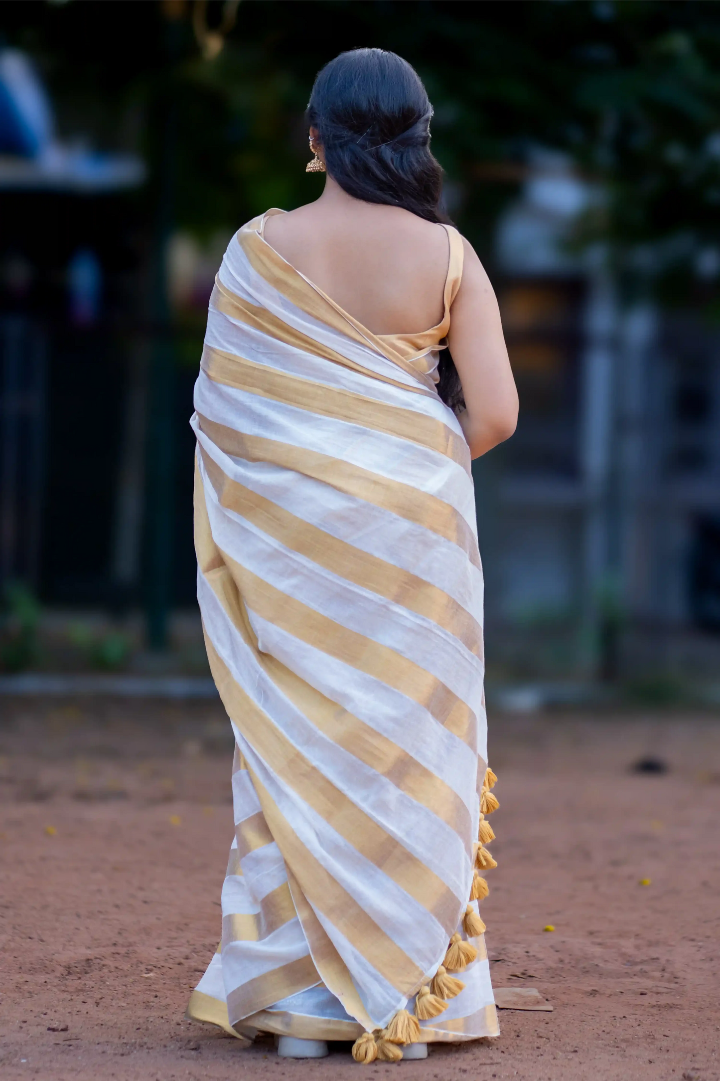 Ivory Aurum Cotton Zari Saree