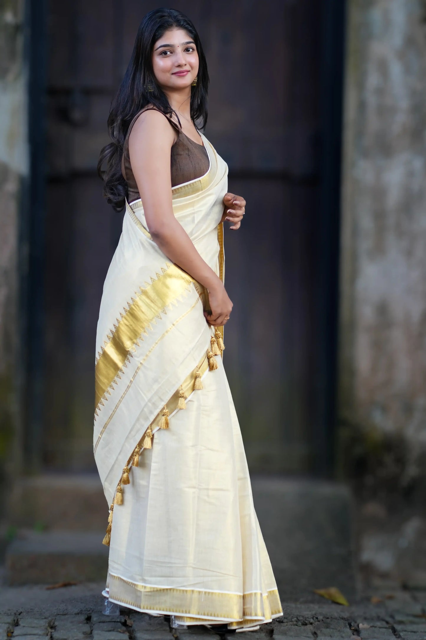 Vipanji Kerala Kasavu Saree