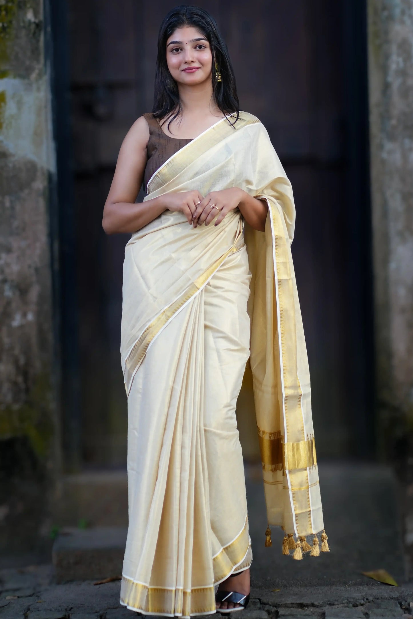 Vipanji Kerala Kasavu Saree