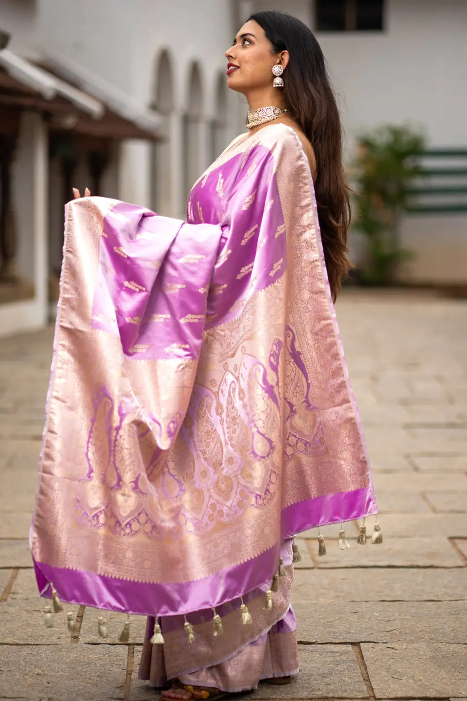 Lavender-Color-Mashru-Banarasi-Silk-Saree-With-Silver-Zari-I-Love-Sarees