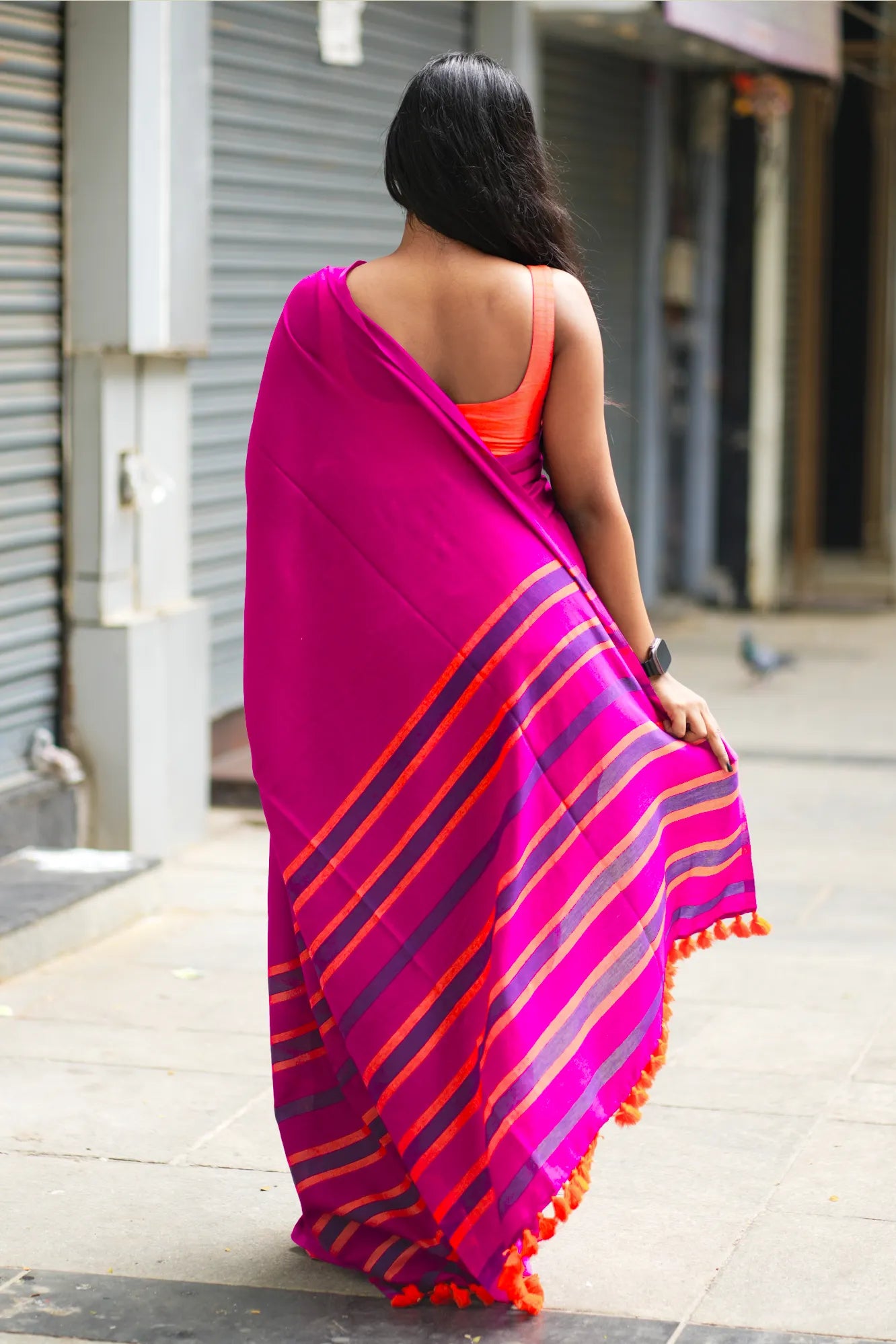 Her Haven Acrylic Cotton Saree