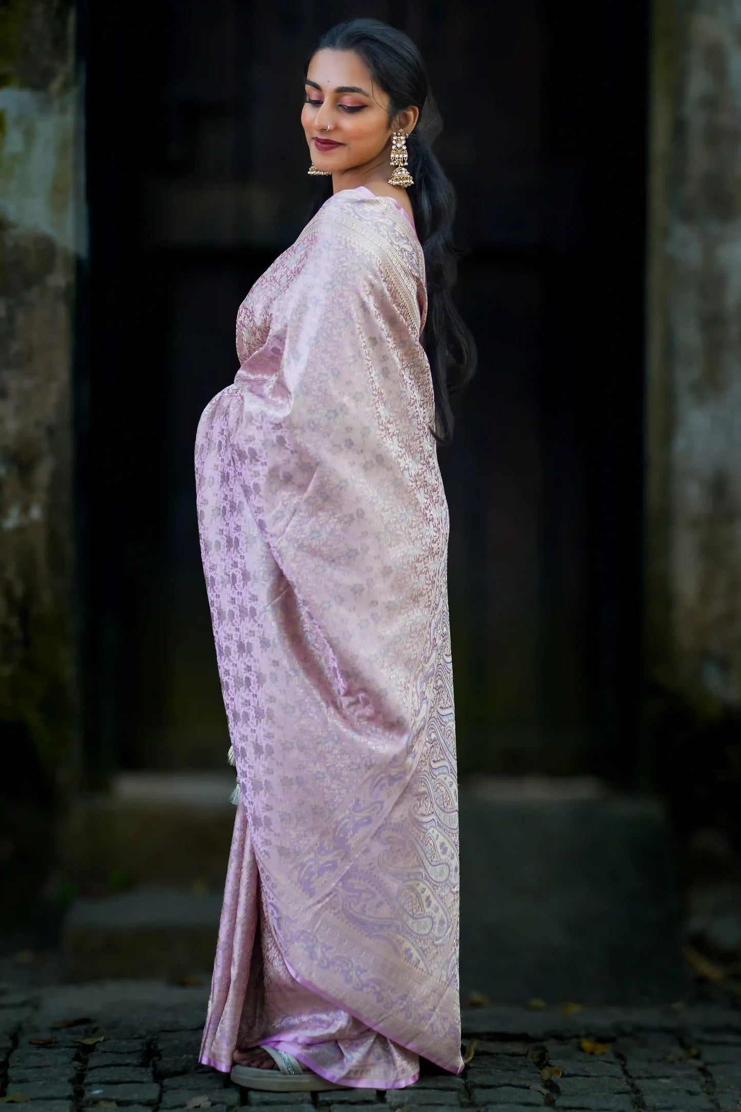 Lavanya Lilac Pure Banarasi Silk Saree