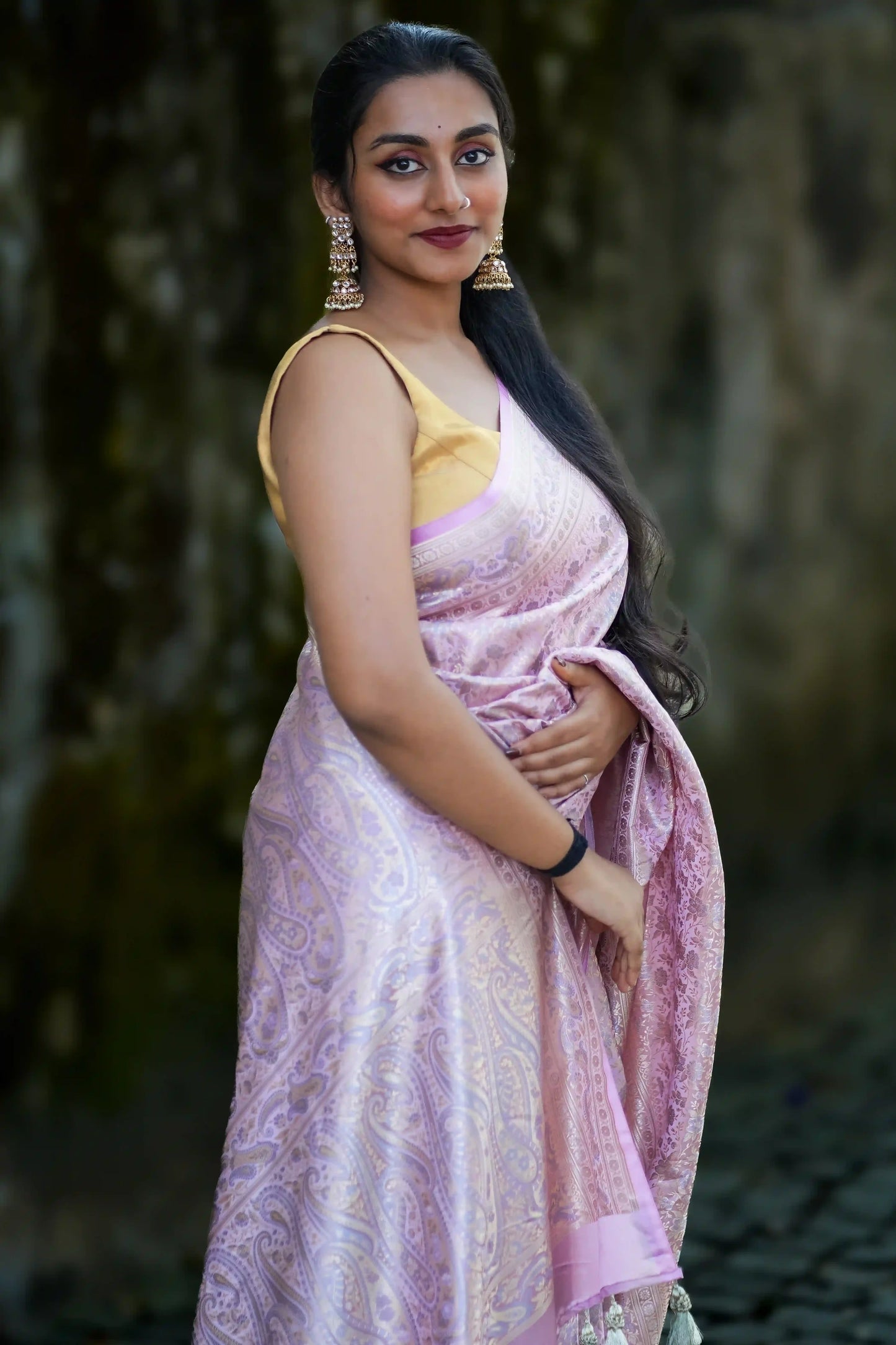 Lavanya Lilac Pure Banarasi Silk Saree