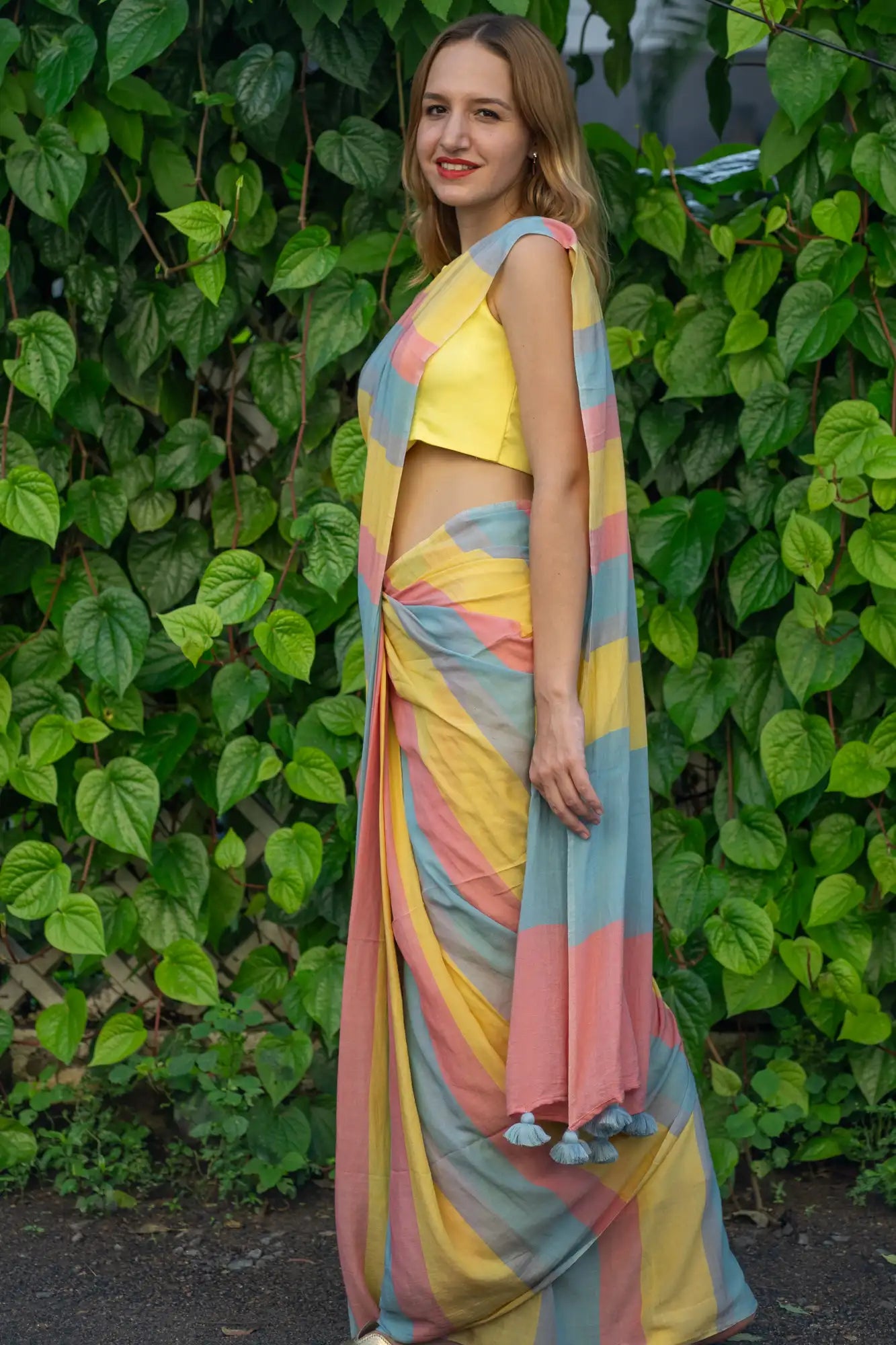 Dreamy Dashes Stripe Saree