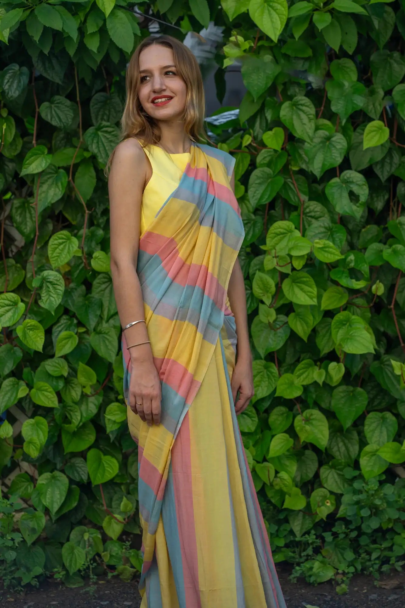 Dreamy Dashes Stripe Saree