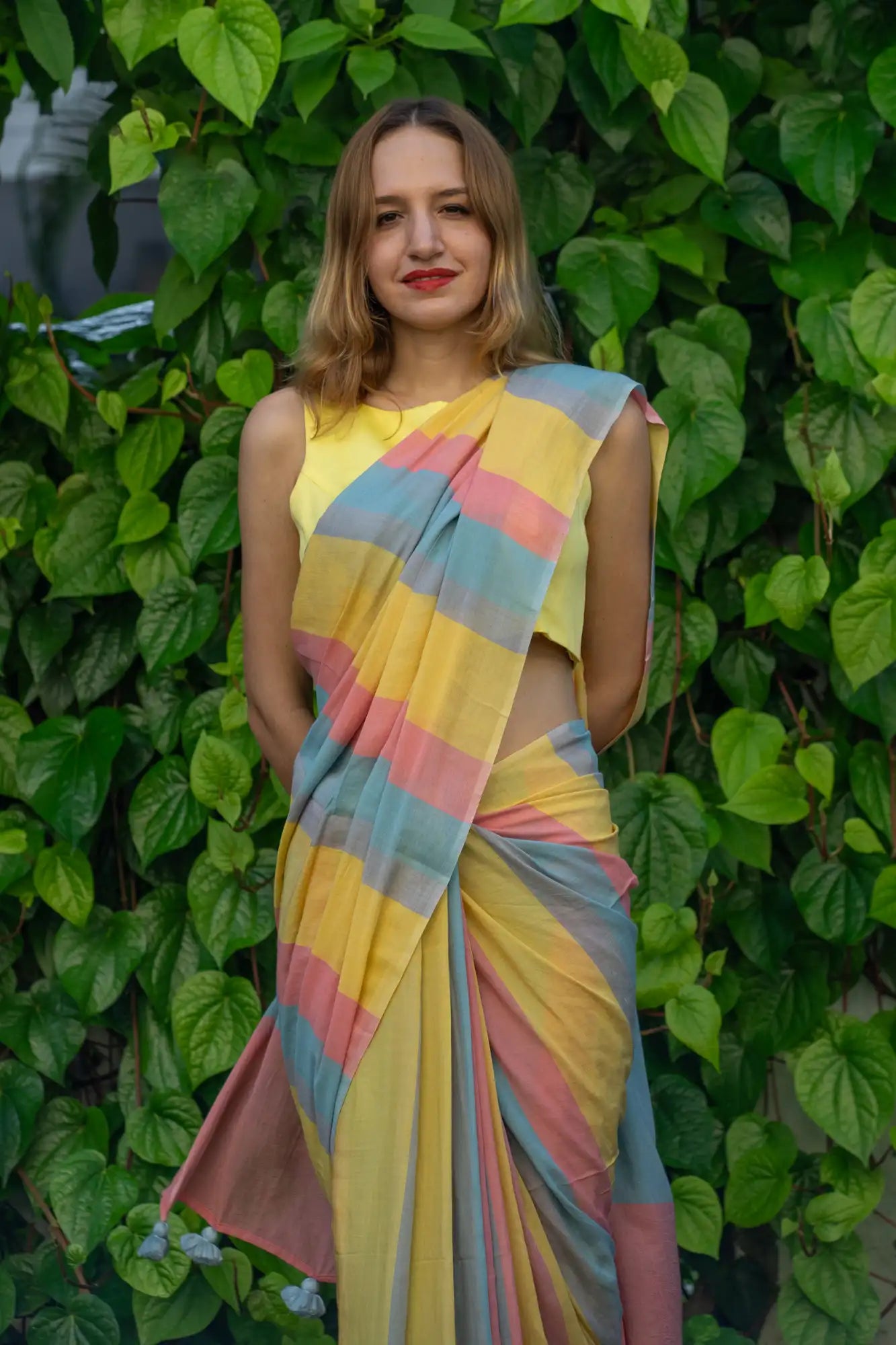 Dreamy Dashes Stripe Saree