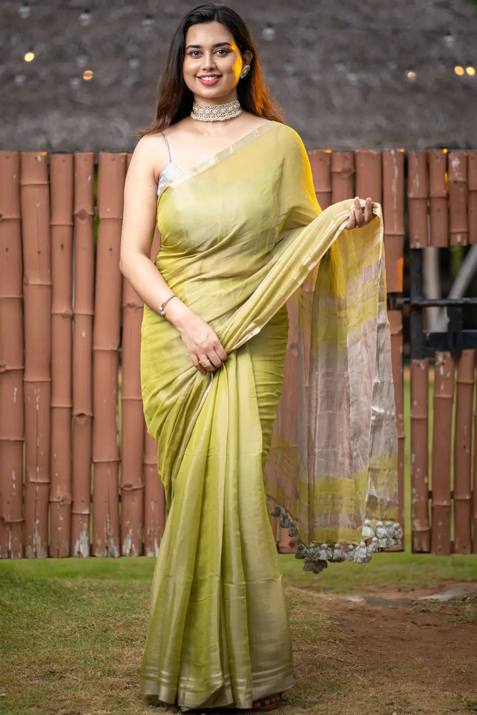 Olive-Green-With-Silver-Zari-I-Love-Sarees 